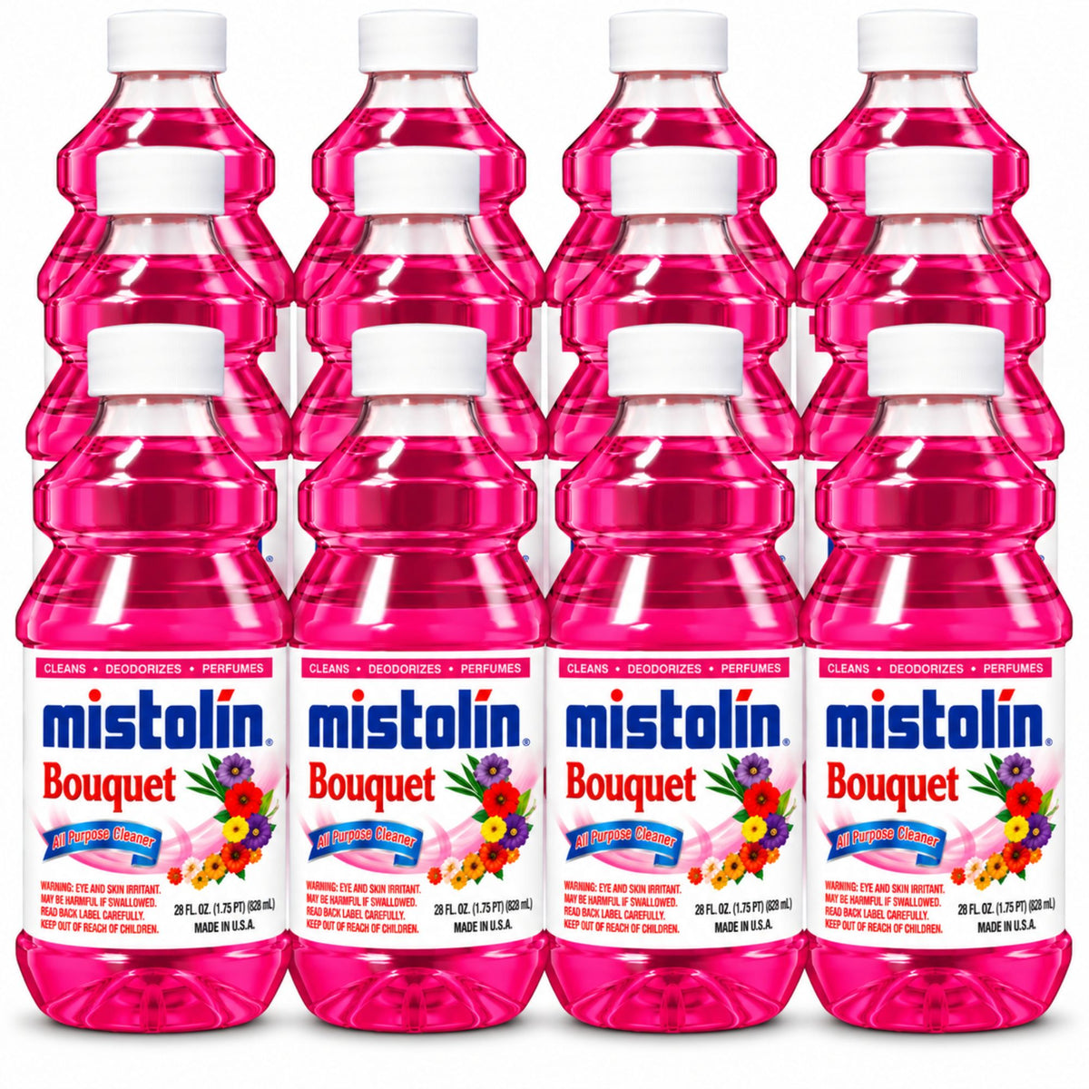 Mistolin Bouquet All Purpose Cleaner, 15 oz & 28 oz, Multi-Surface Cleaning Liquid