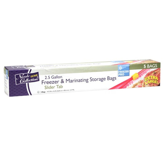 2.5 Gallon Freezer/Storage Bags with Slide Plastic Food Storage & Serving VeZee