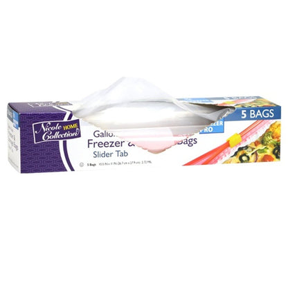 Gallon Size Freezer Storage Bags with Slide Plastic Food Storage & Serving VeZee