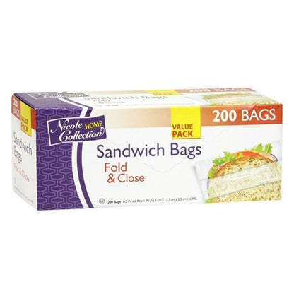 Sandwich Bags Value Pack Fold & Close Bags plastic Food Storage & Serving VeZee