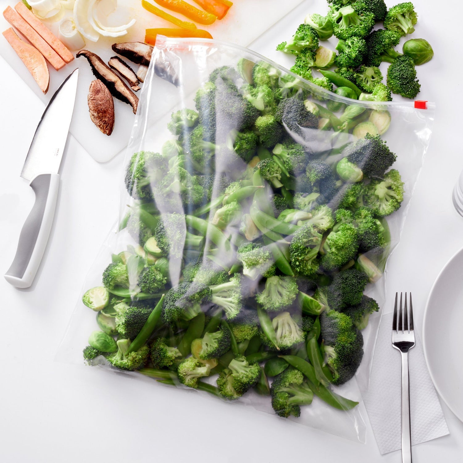 2.5 Gallon Freezer Storage Bags with Slide Tab Plastic Food Storage & Serving VeZee