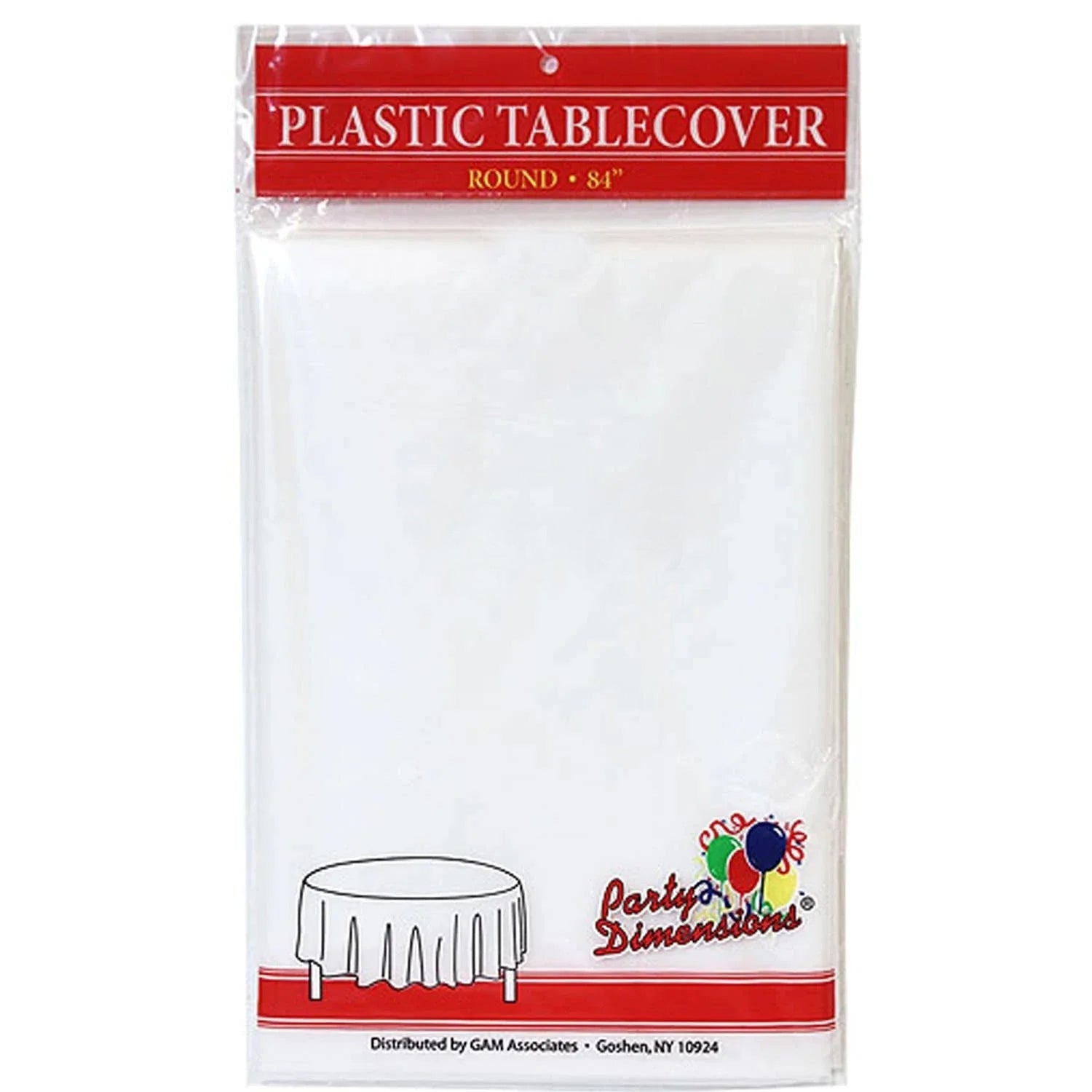 84'' Clear Round TableCloth Plastic Disposable Tablecovers Tablecloths Round main product image