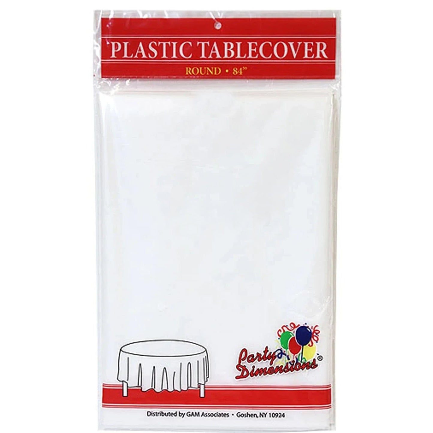 84'' Clear Round TableCloth Plastic Disposable Tablecovers Tablecloths Round main product image