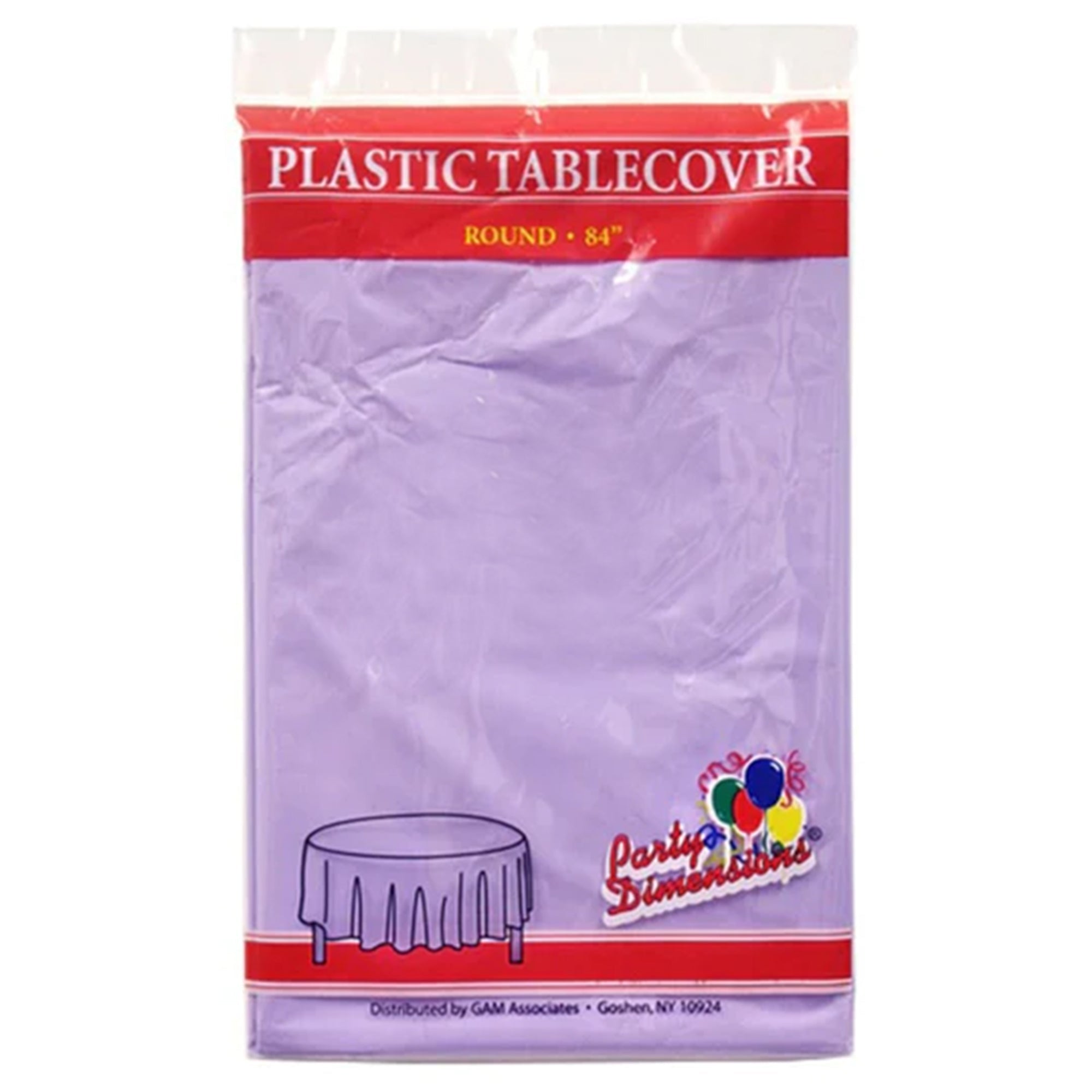 84'' Hydrangea Round TableCloth Plastic Disposable Tablecovers Tablecloths Round main product image