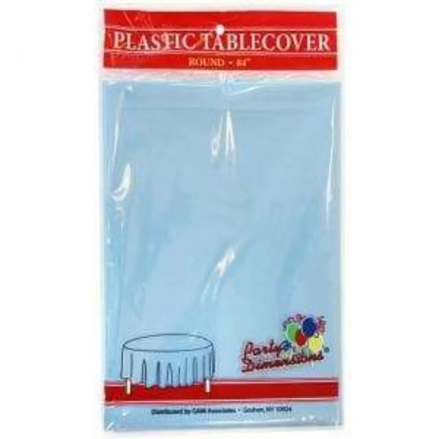 84'' Light Blue Round TableCloth Plastic Disposable Tablecovers Tablecloths Round main product image