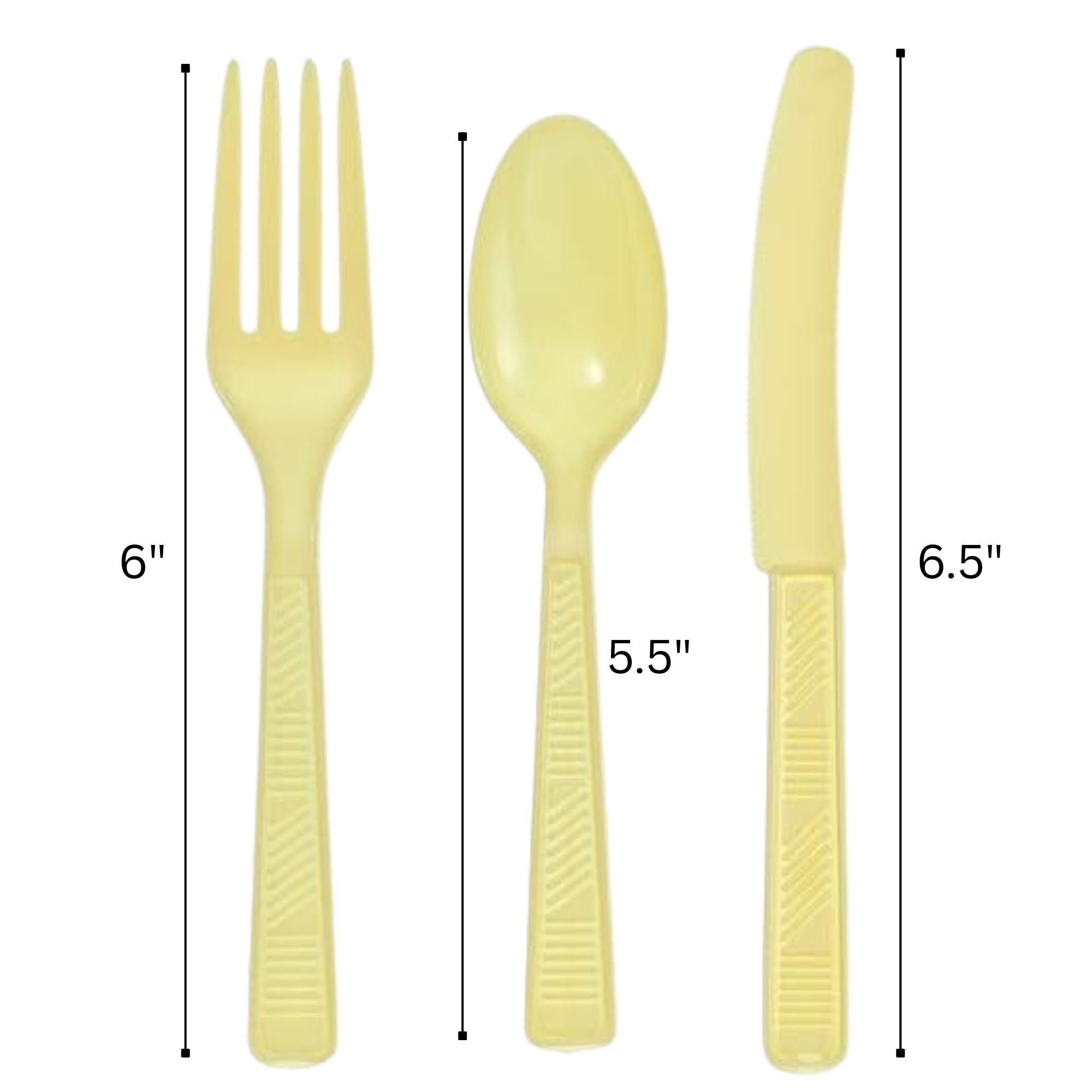 Disposable Yellow Combo Cutlery Set 48 Pack Kitchen Catalog, Cutlery product detail image
