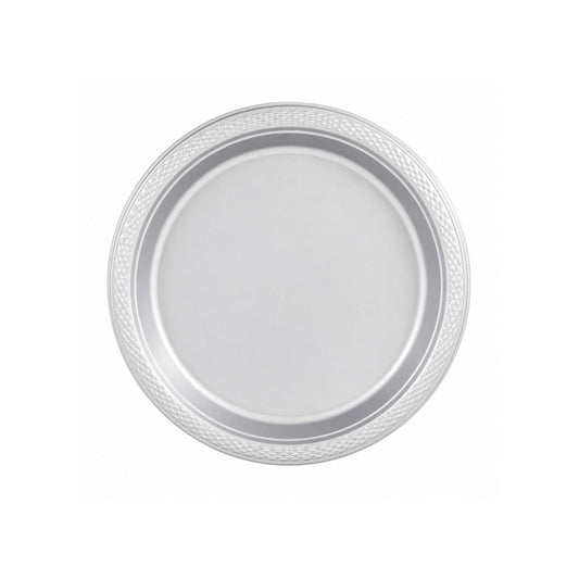 7" Silver Plastic Plate DisposableDurable Disposable Plates Party Dimenions