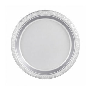 9" Silver Plastic Plate Disposable Durable Disposable Plates Party Dimenions