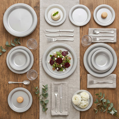 9" Silver Plastic Plate Disposable Durable Disposable Plates Party Dimenions