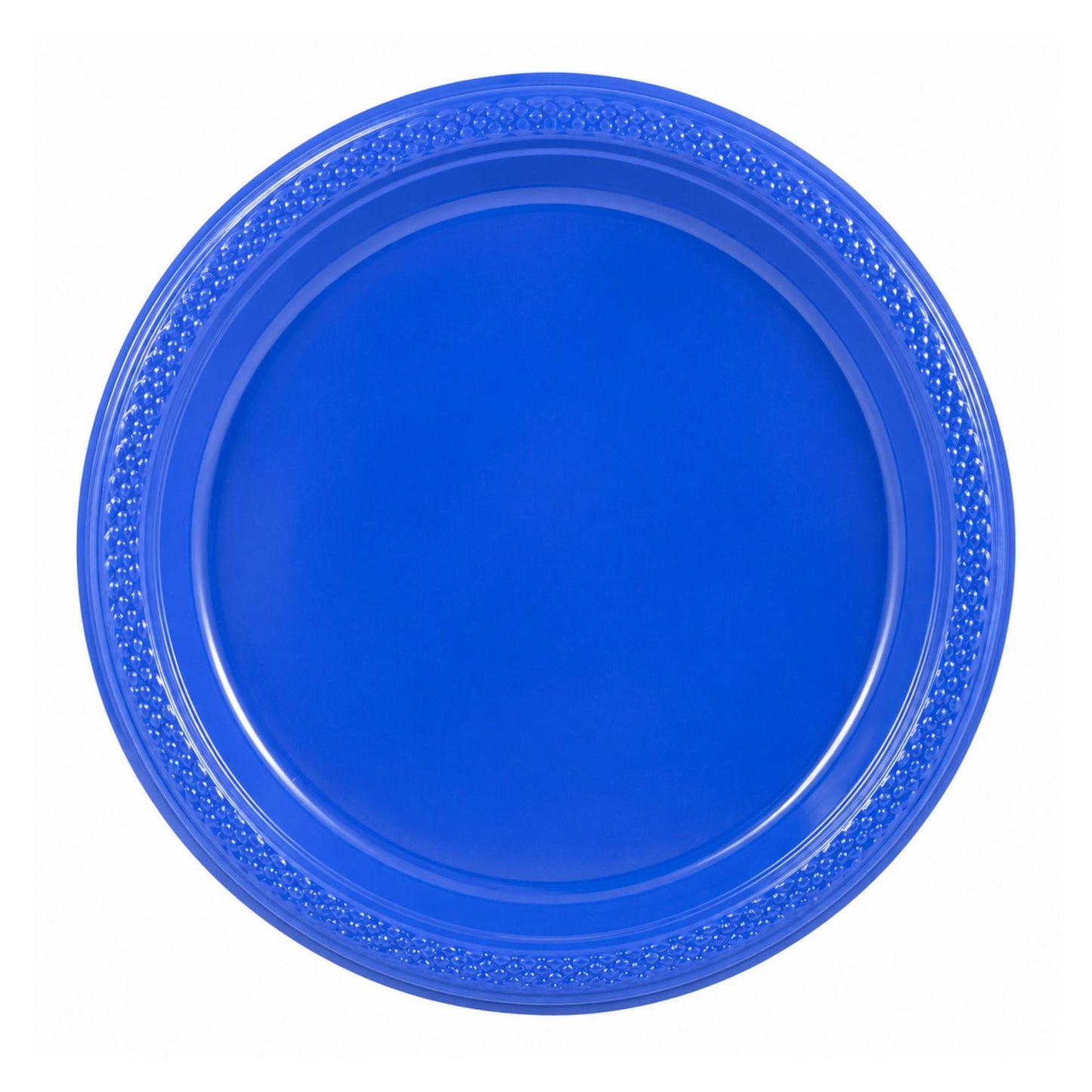 9" Plastic Blue Plate Disposable Plastic Disposable Plates Party Dimensions