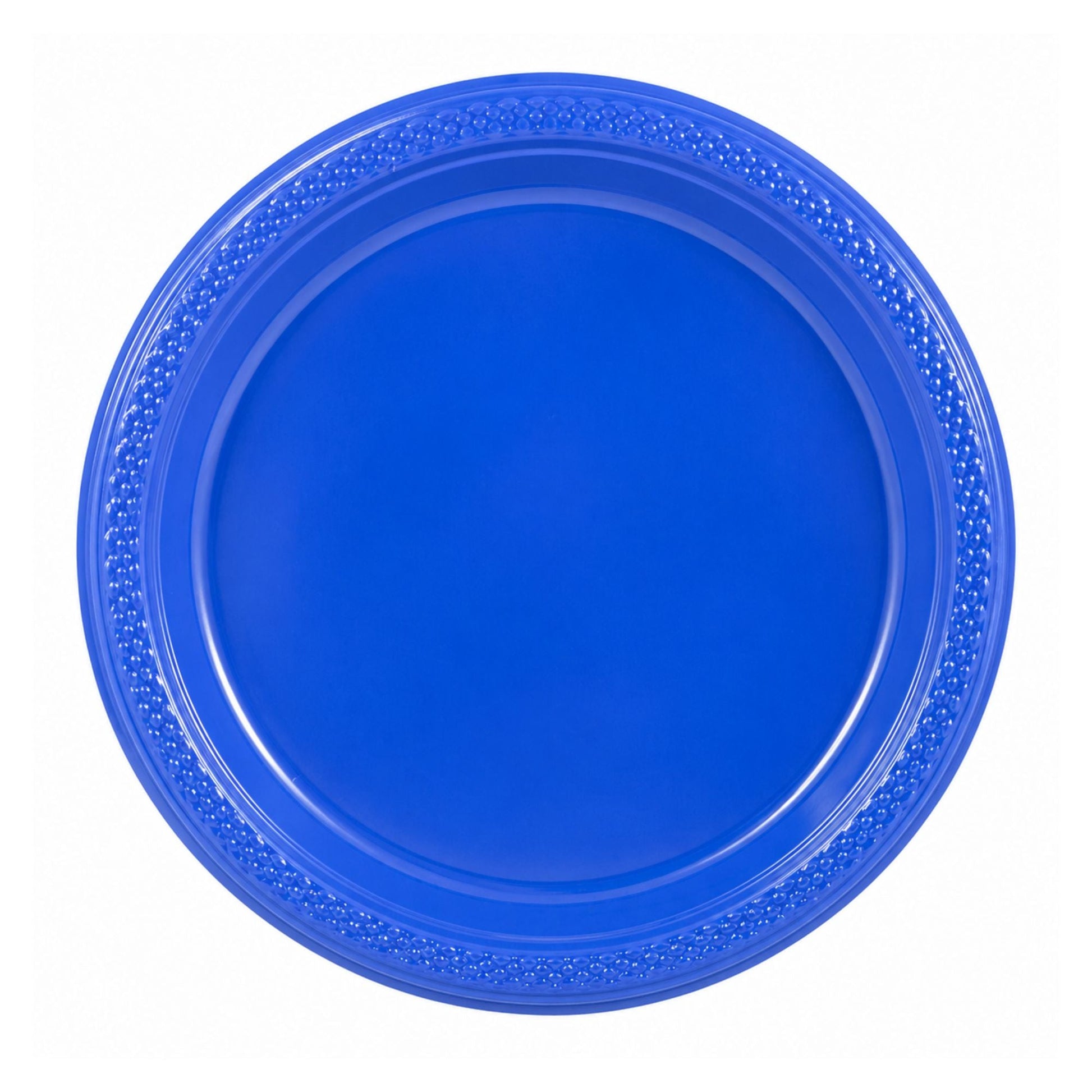 9" Plastic Blue Plate Disposable Plastic Disposable Plates Party Dimensions