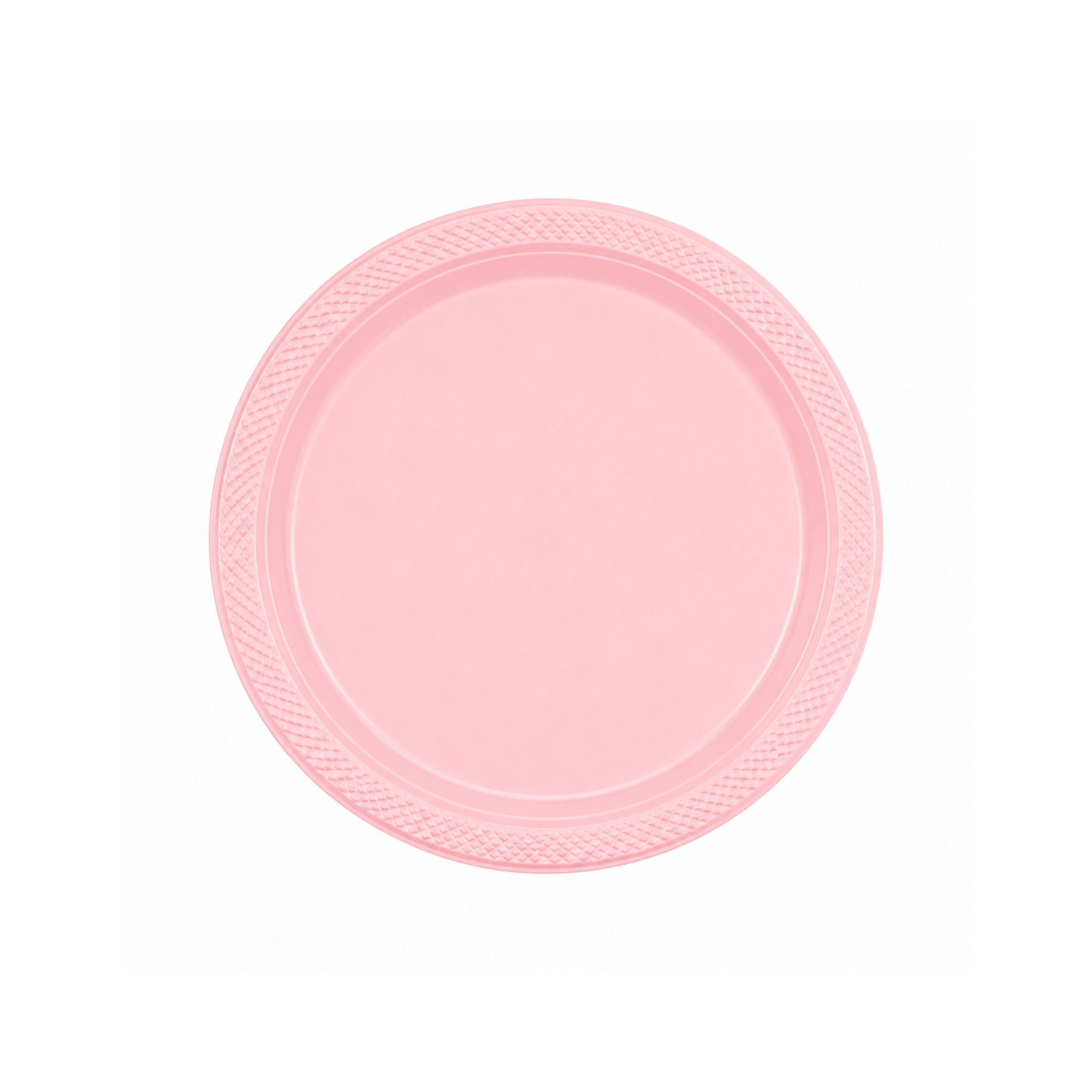 7" Pink Plastic Plate Disposable Durable Disposable Plates Party Dimensions