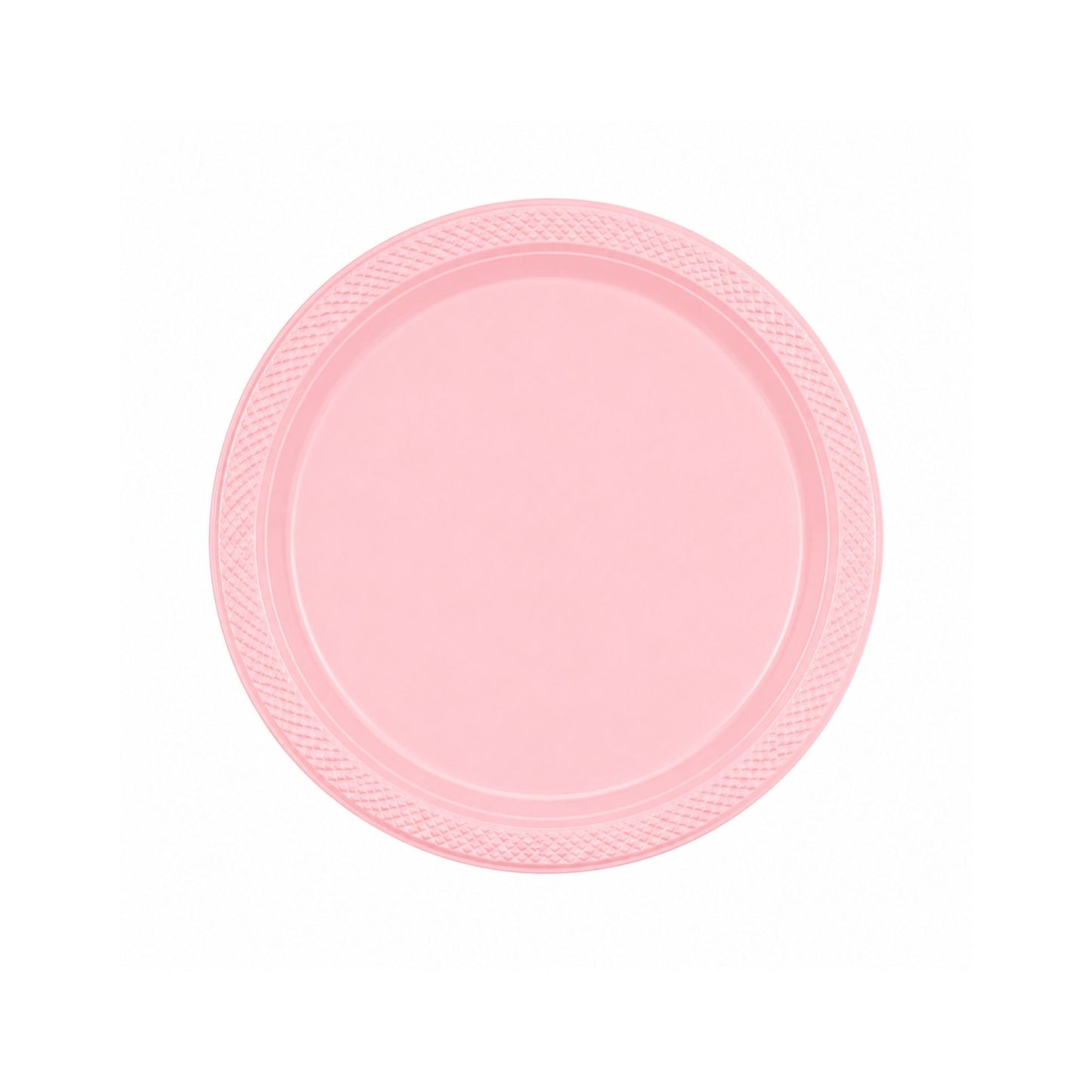 7" Pink Plastic Plate Disposable Durable Disposable Plates Party Dimensions