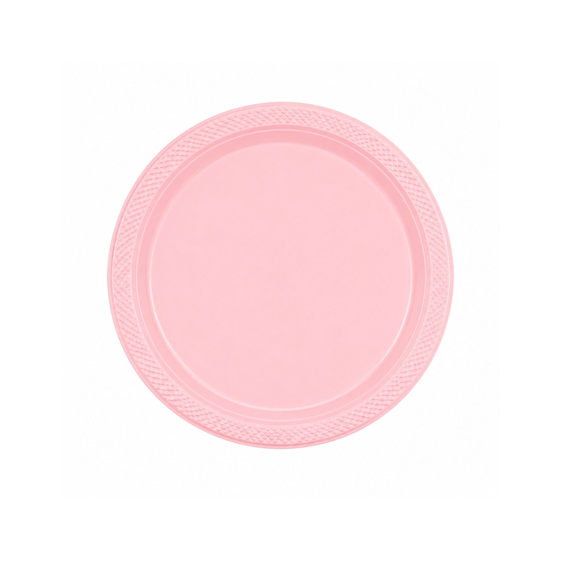 7" Pink Plastic Plate Disposable Durable Disposable Plates Party Dimensions