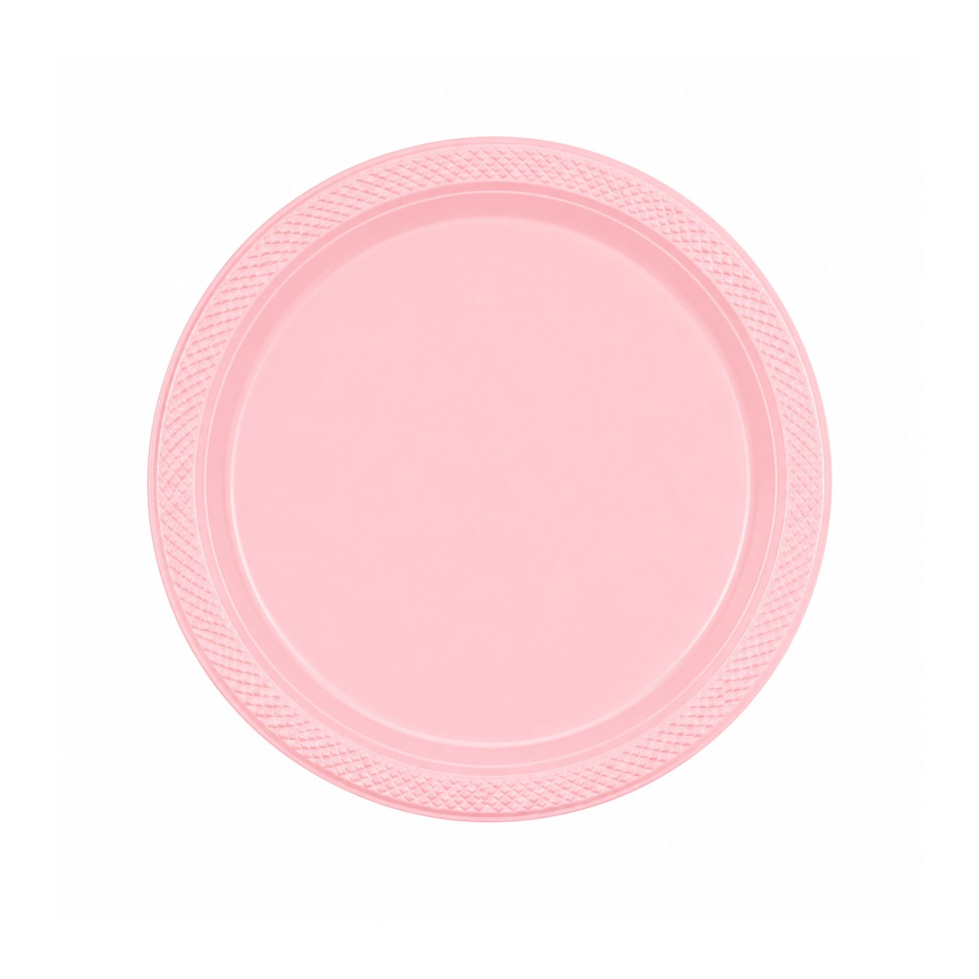 9" Pink Plastic Plate Disposable Durable Disposable Plates Party Dimensions