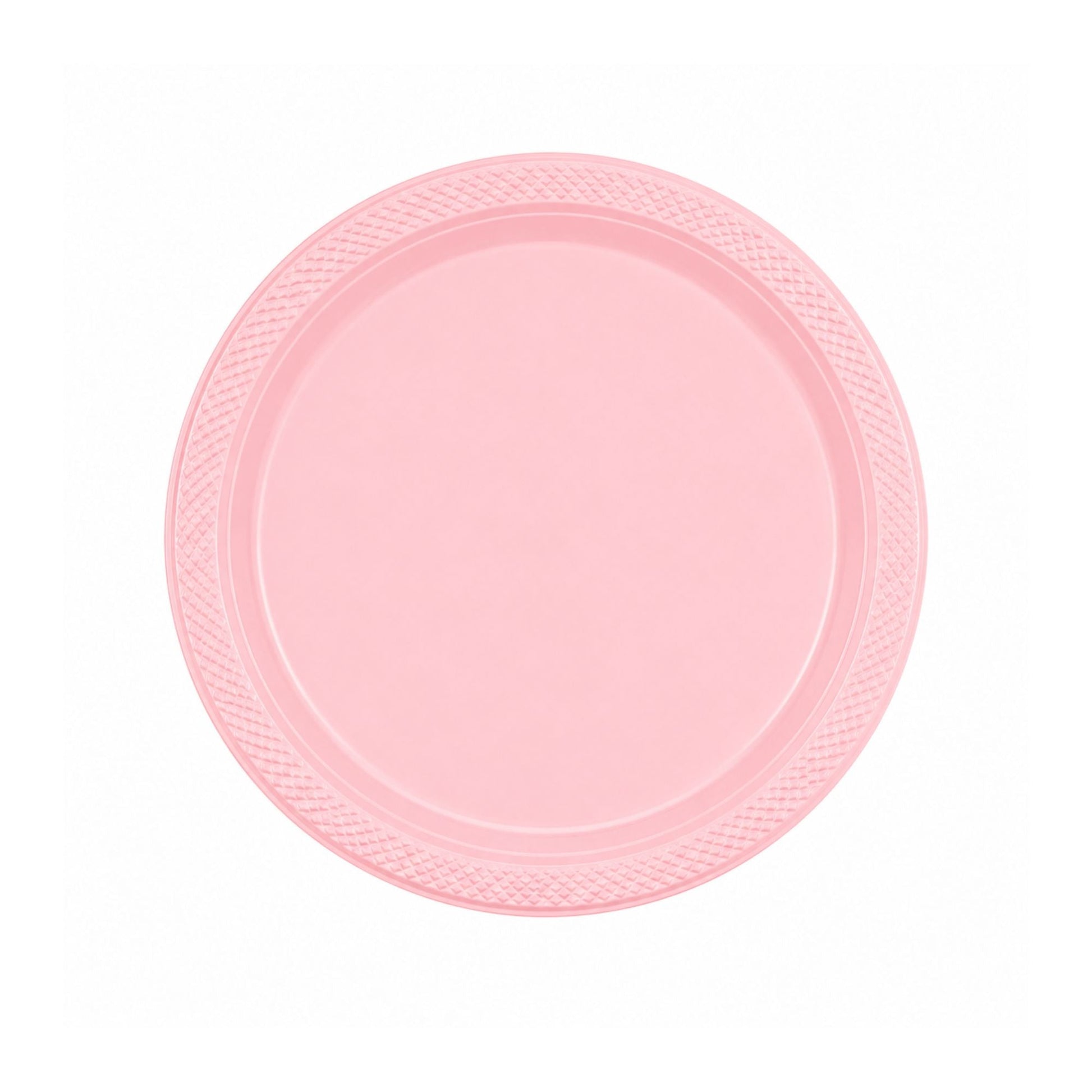 9" Pink Plastic Plate Disposable Durable Disposable Plates Party Dimensions
