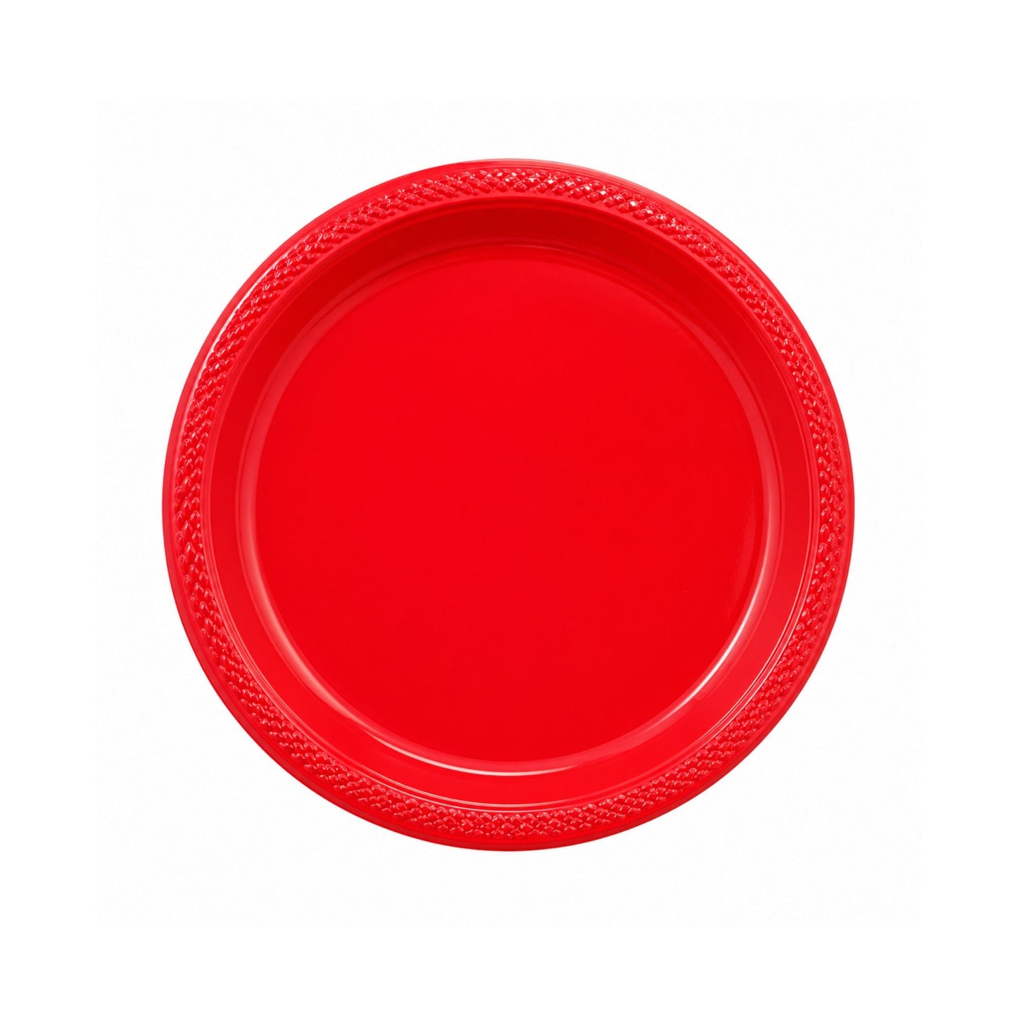 7" Plastic Red Plate Disposable Disposable Plates Party Dimensions