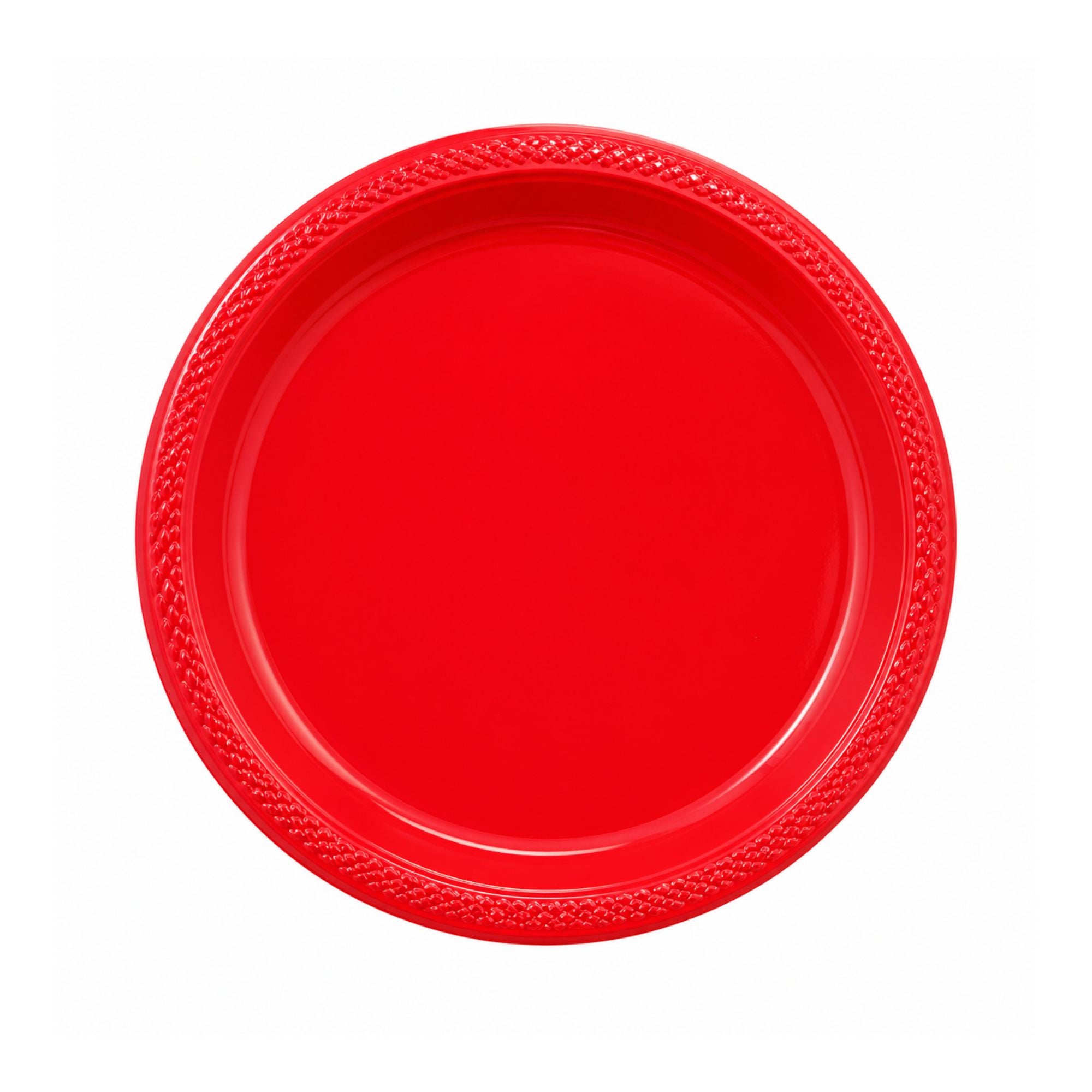 9" Plastic Red Plate Disposable Disposable Plates Party Dimensions