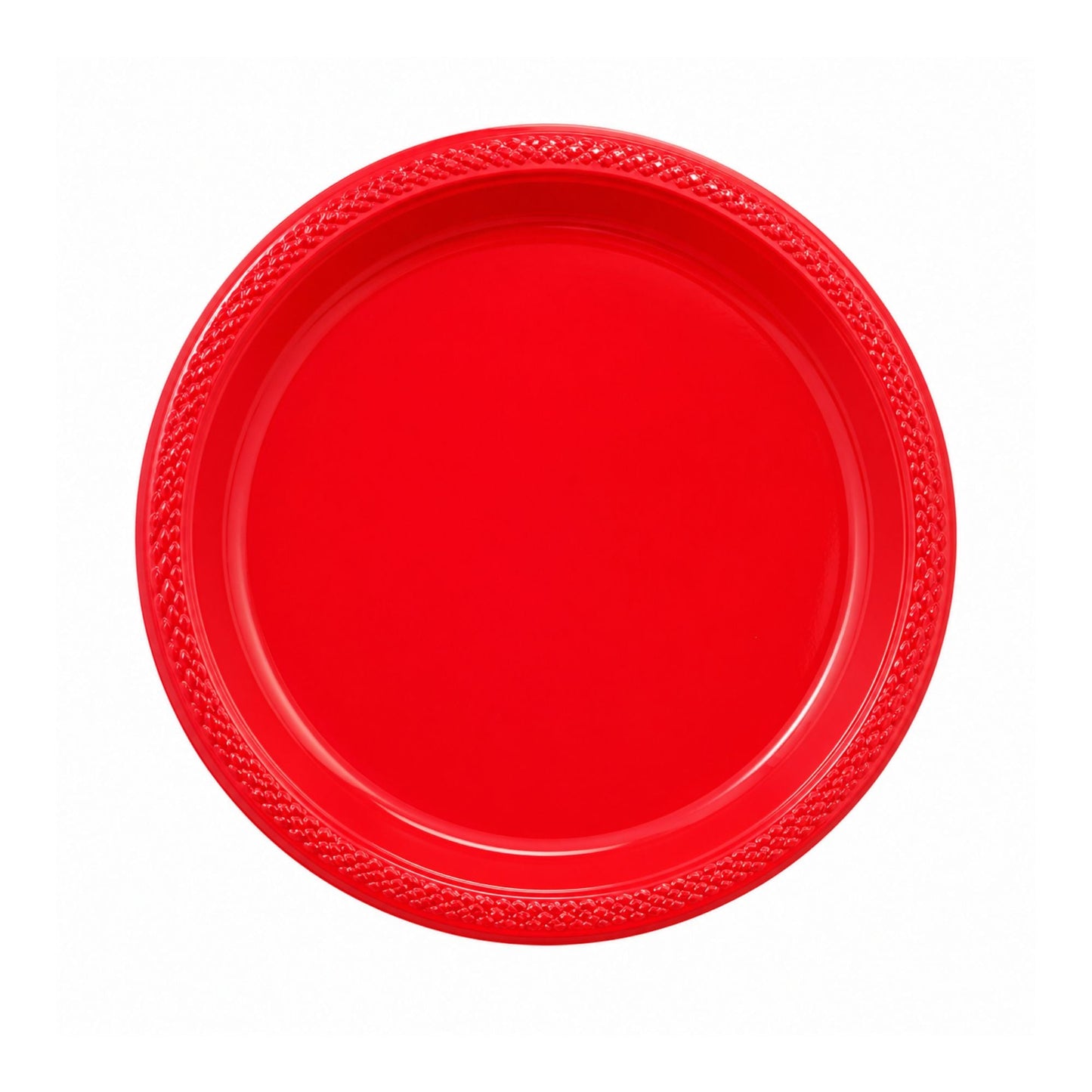 9" Plastic Red Plate Disposable Disposable Plates Party Dimensions