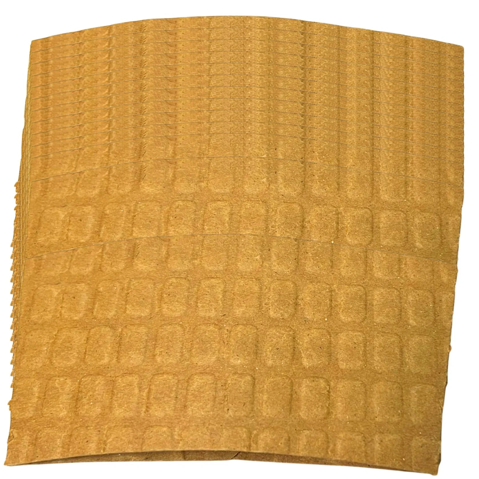 Yellow textured fabric on a white background