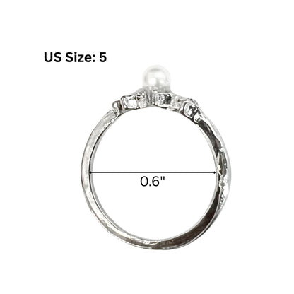 Elegant Silver-Tone Fashion Ring – US Size 5