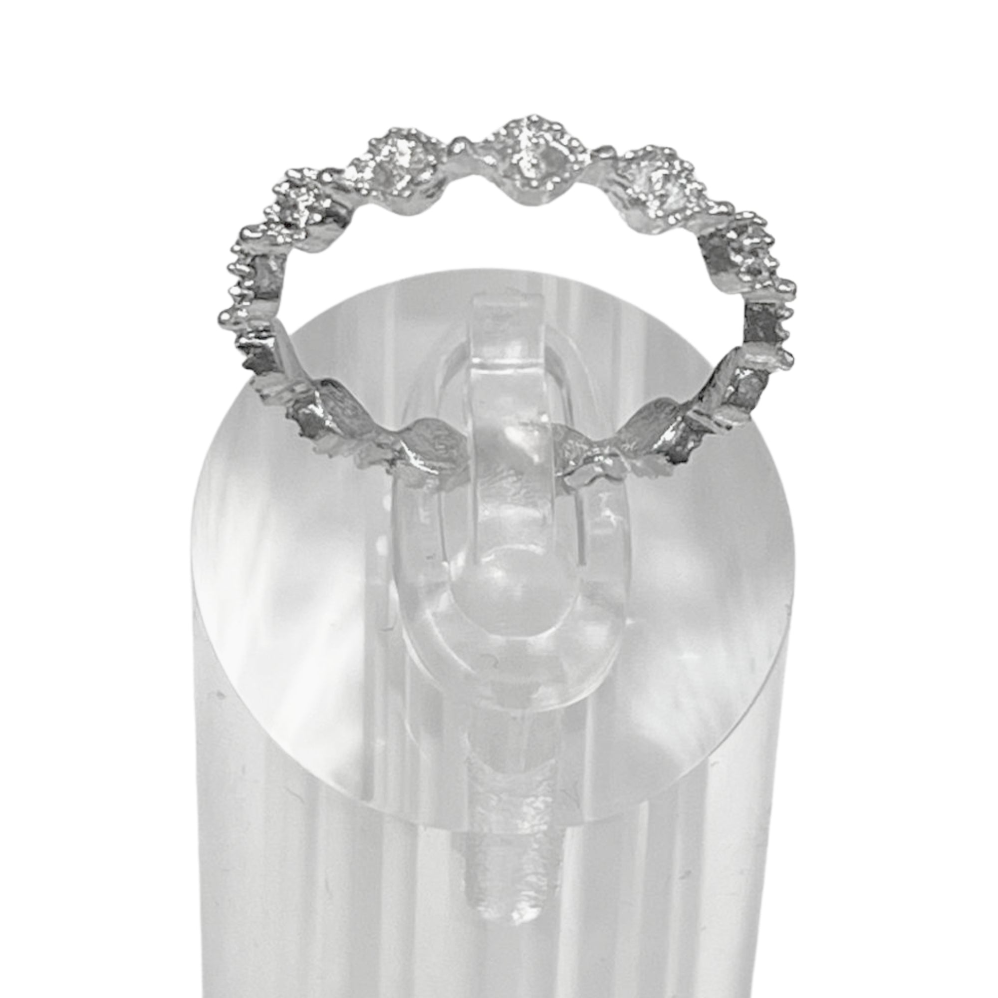Textured Silver Tone Stacking Ring – US Size 7 Rings main product image