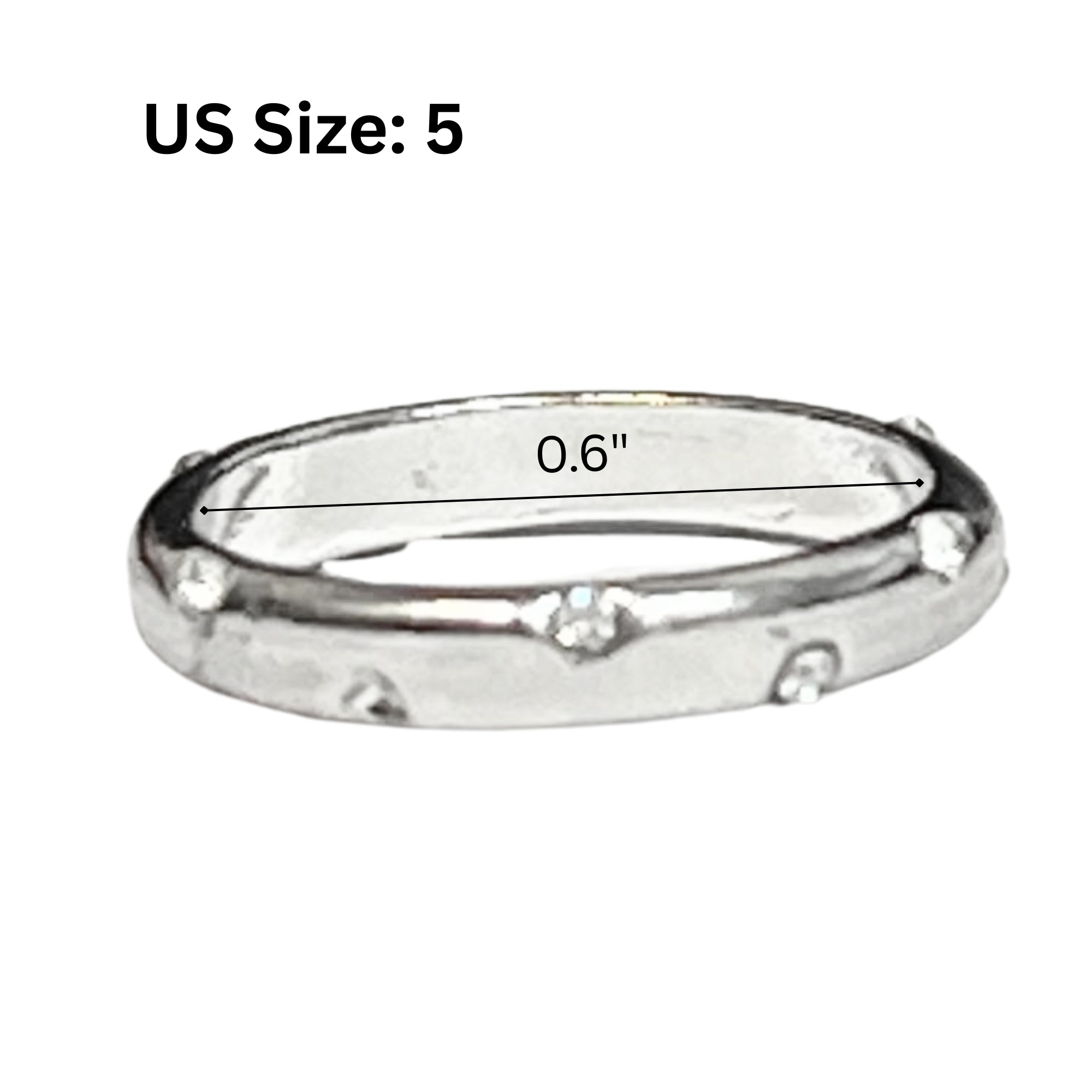 Sterling Silver Stacked Ring Size 5 Rings product detail image