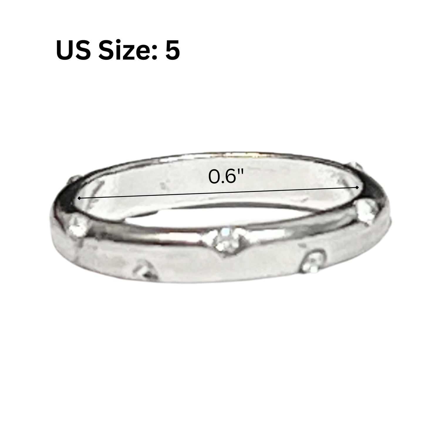 Sterling Silver Stacked Ring - Size 5