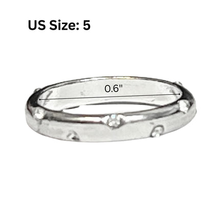 Sterling Silver Stacked Ring - Size 5