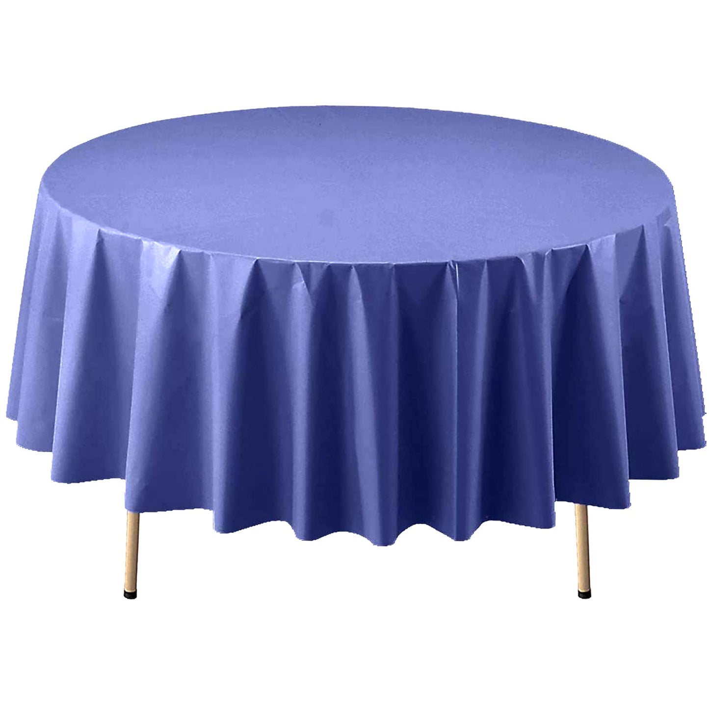 84'' Blue Round TableCloth Plastic Disposable Tablecovers Tablecloths Round product detail image