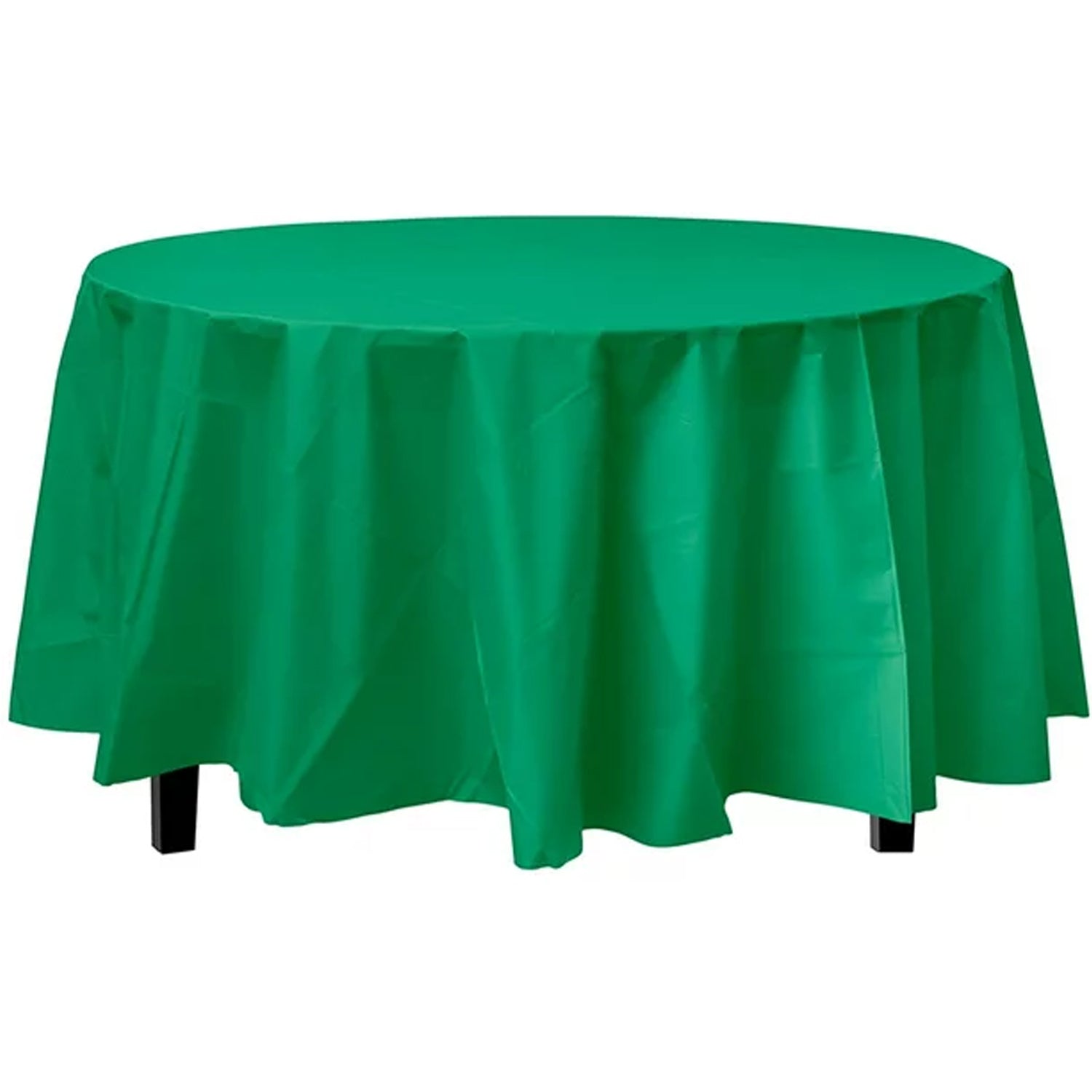 84'' Green Round TableCloth Plastic Disposable Tablecovers Tablecloths Round product detail image