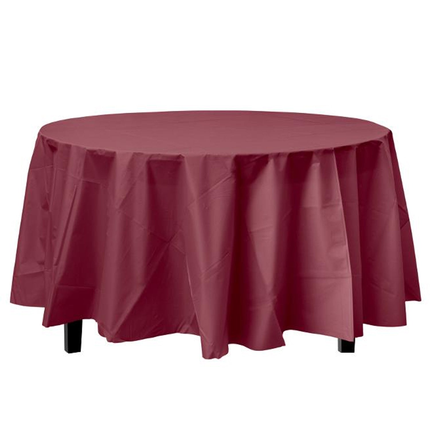 84'' Berry Round TableCloth Plastic Disposable Tablecovers Tablecloths Round product detail image