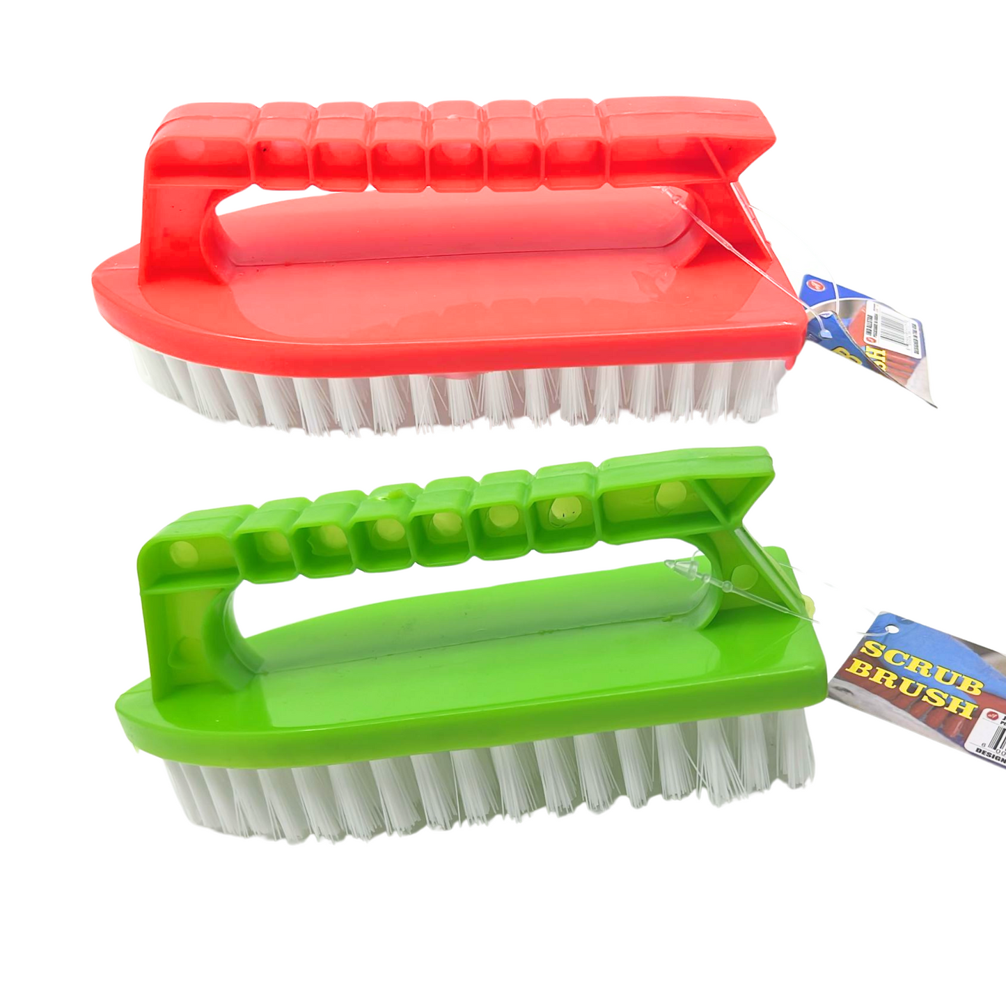99¢ - Iron Style Scrub Brush – Hard Bristle Plastic Cleaning Brush for Laundry, and Household Use: 1CT