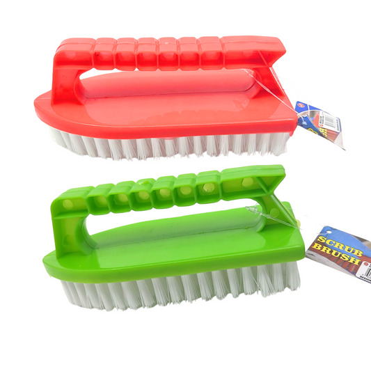 99¢- Iron Style Scrub Brush – Hard Bristle Plastic Cleaning Brush for Laundry,and Household Use