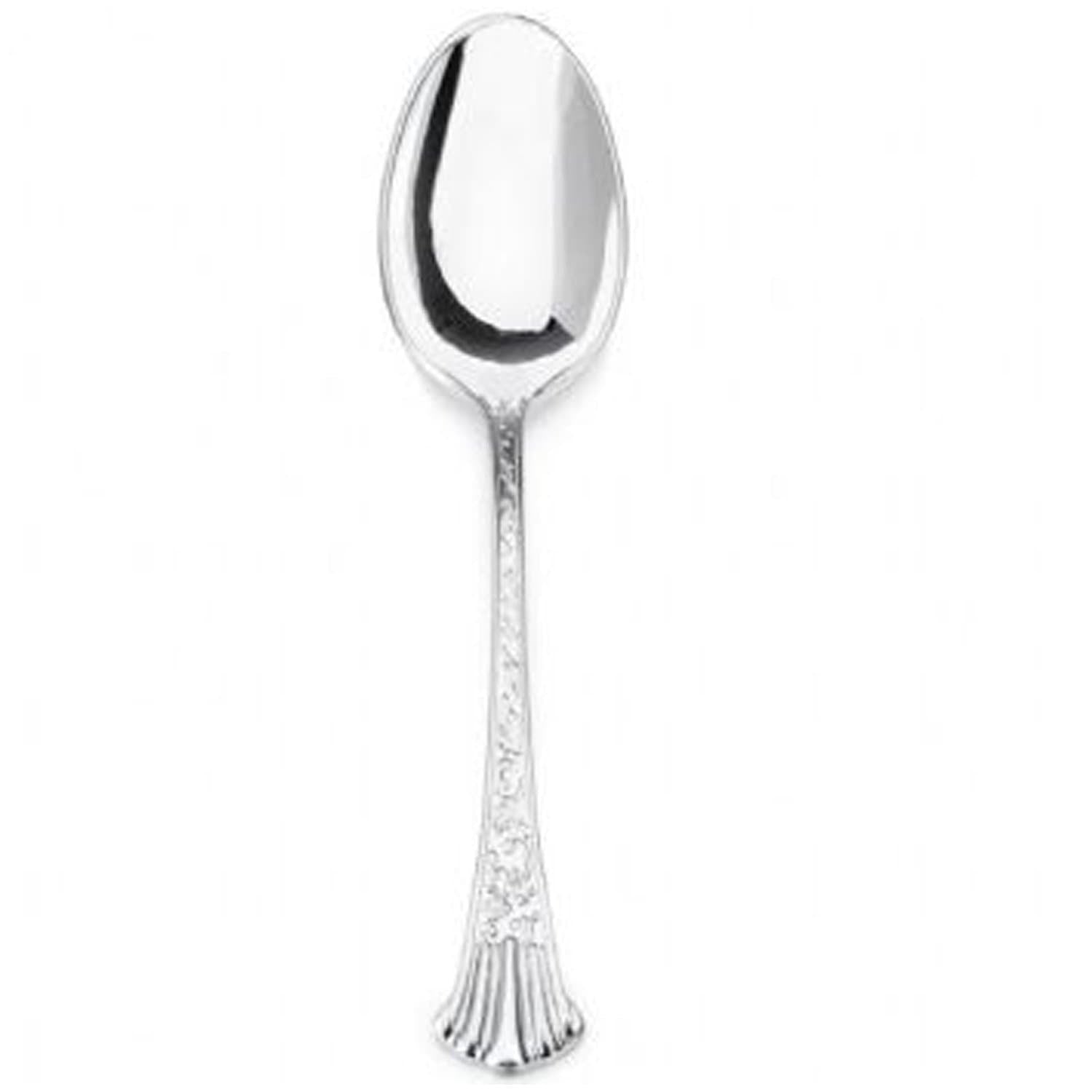 Simcha Silver Plastic Soup Spoons 20 Pack Disposable Spoons main product image