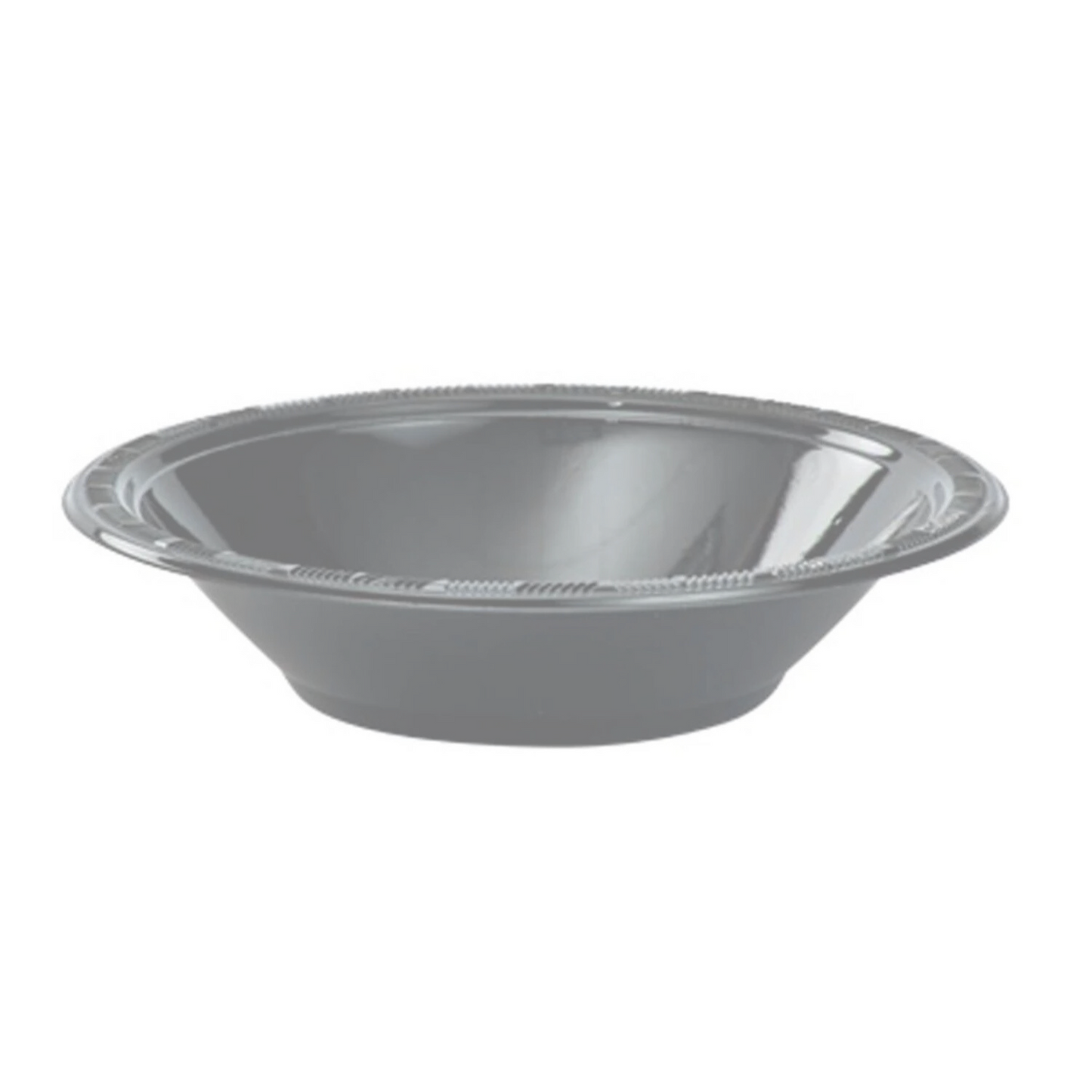 Disposable 12oz Silver Plastic Bowl: 6CT