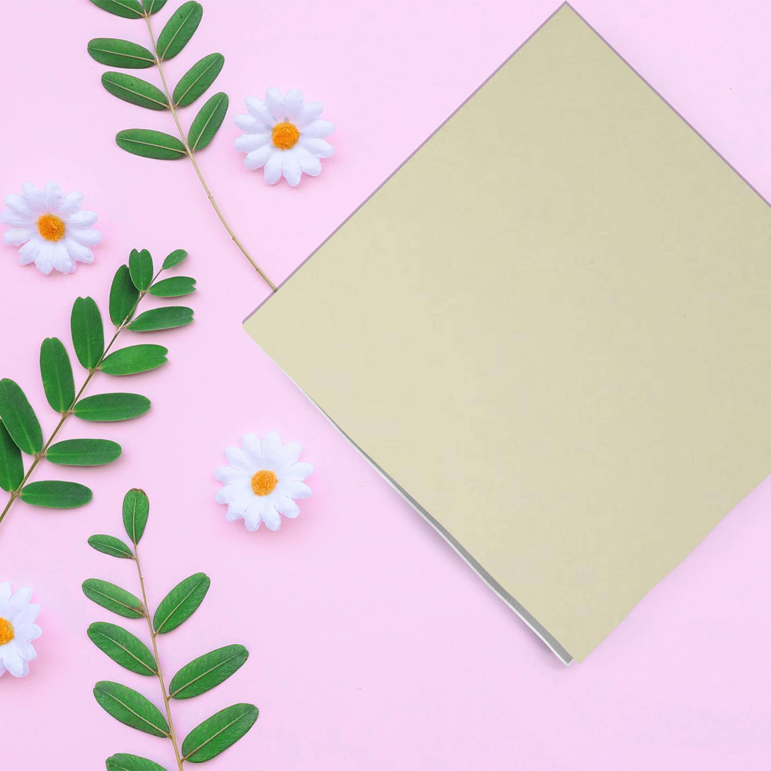 Solid Ivory Beverage Napkins 