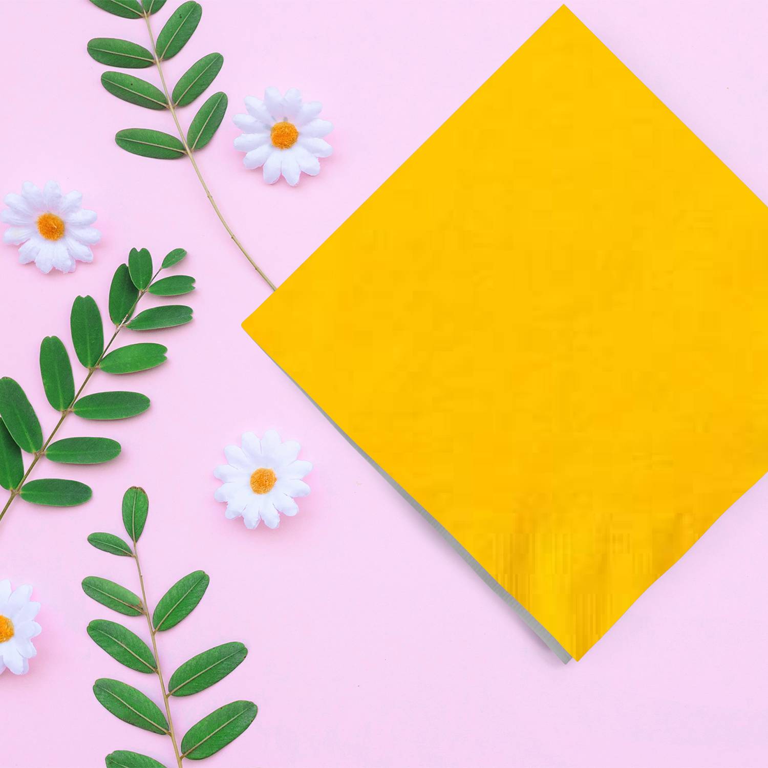 99¢ Sunshine Yellow Lunch Napkins 20 Count Party Dimensions