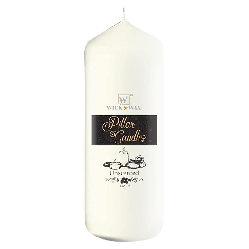 3"x6" Unscented Ivory Pillar Candle Candles main product image