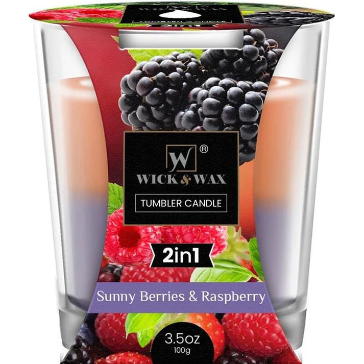 3.5oz Double Scented Sunny Berries and Raspberry Jar Candle Candles lifestyle use image