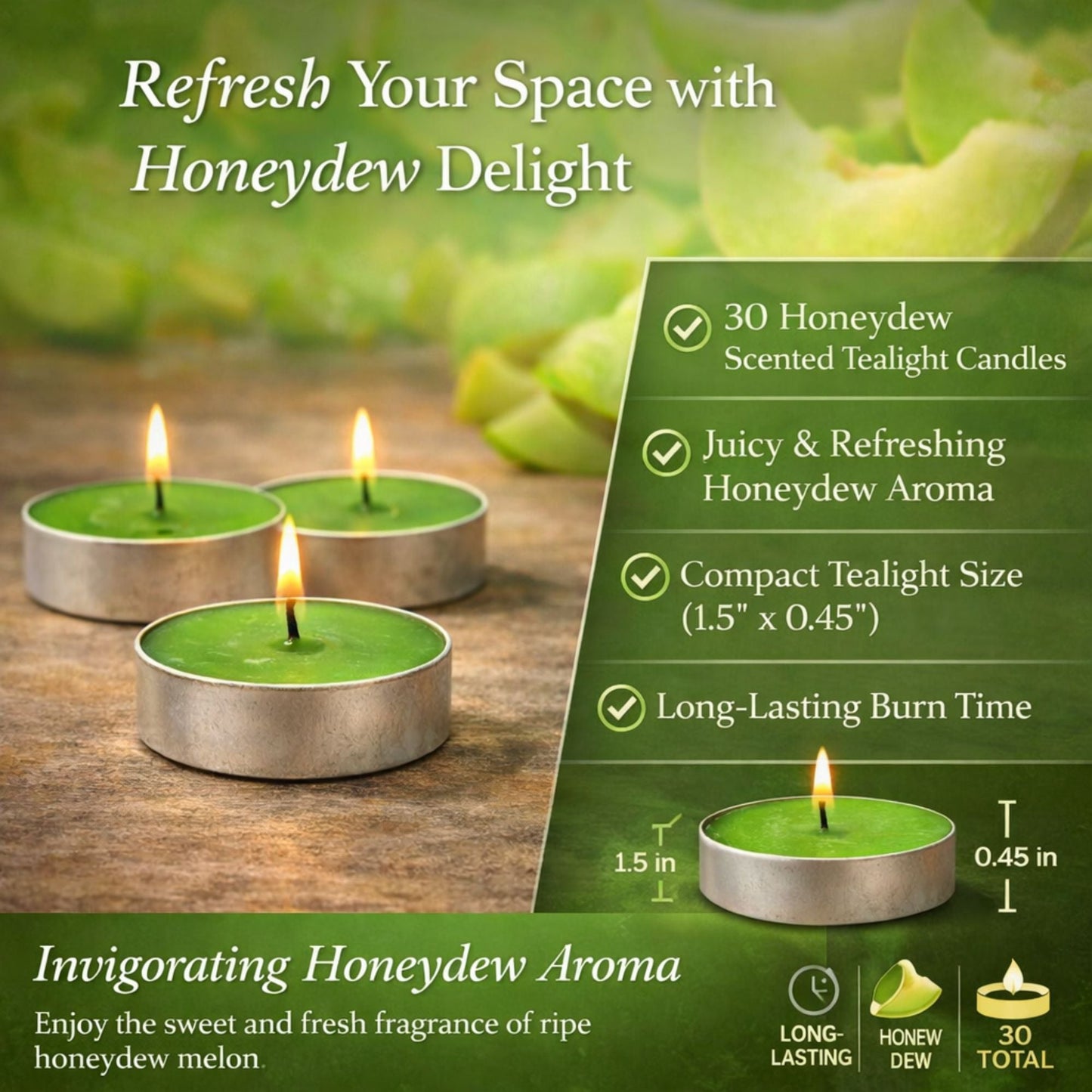 Tealight Honey Dew Scented Candles candle candles product detail image