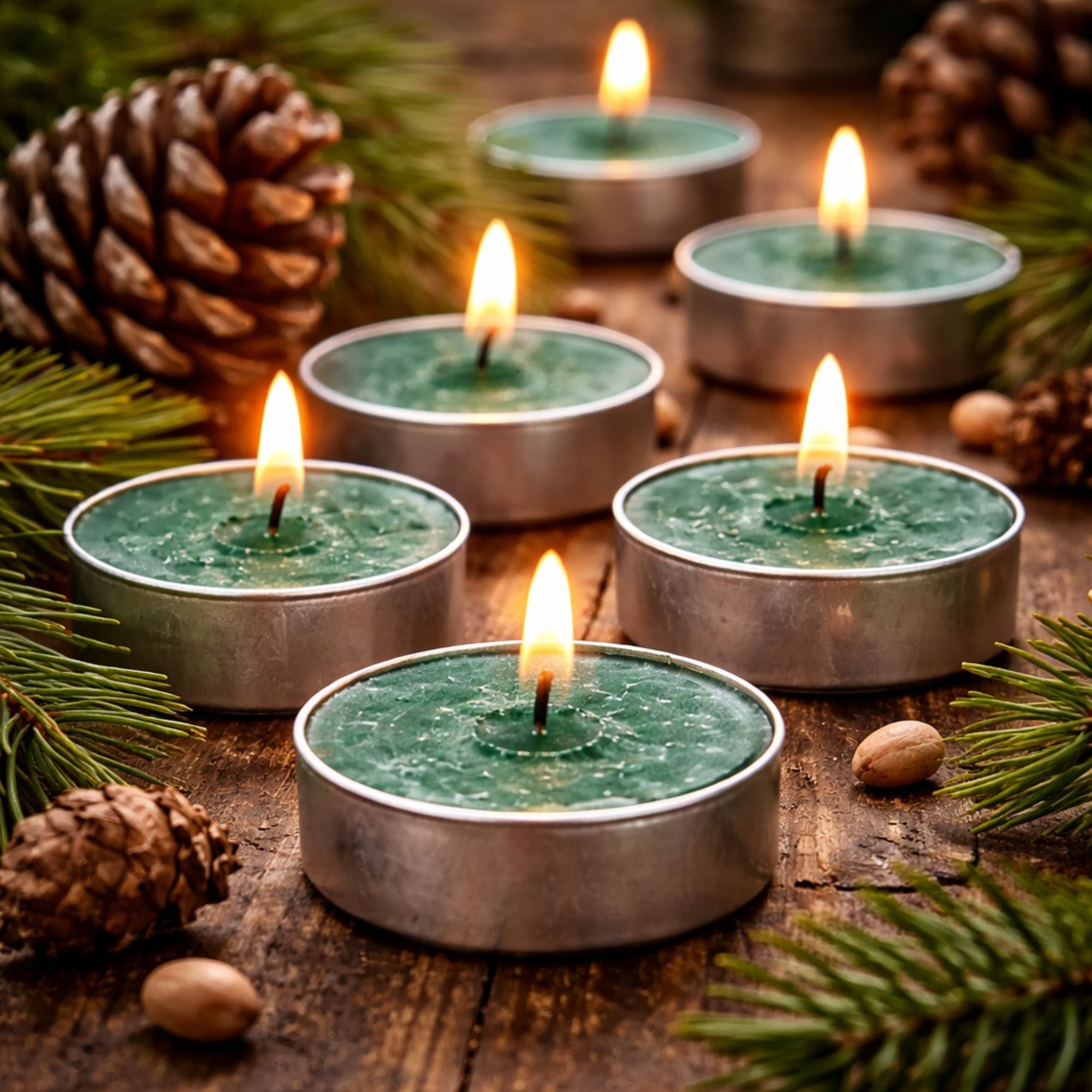 Tealight Pine Scented Candles (30 C0 Count) candle candles size and feature image