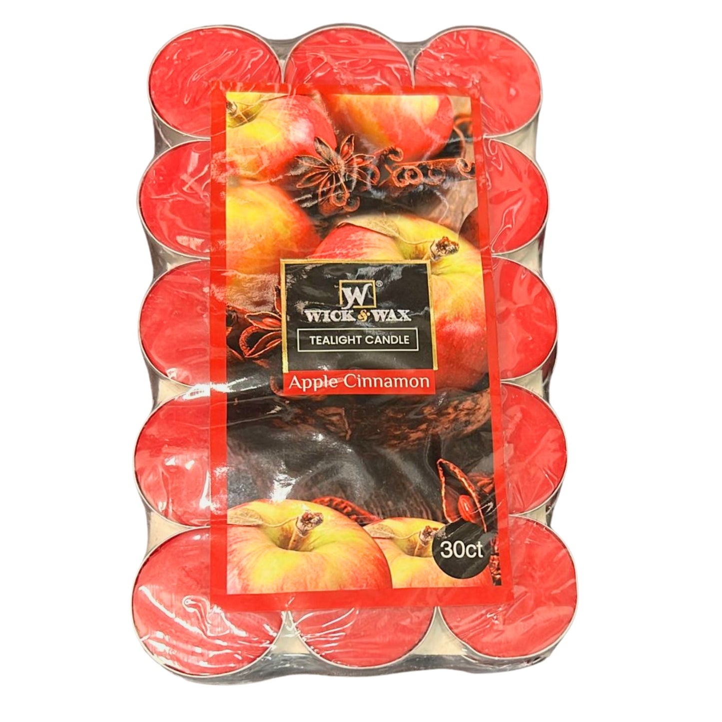 Apple Cinnamon Scented Tea Light Candle Candles WICK & WAX
