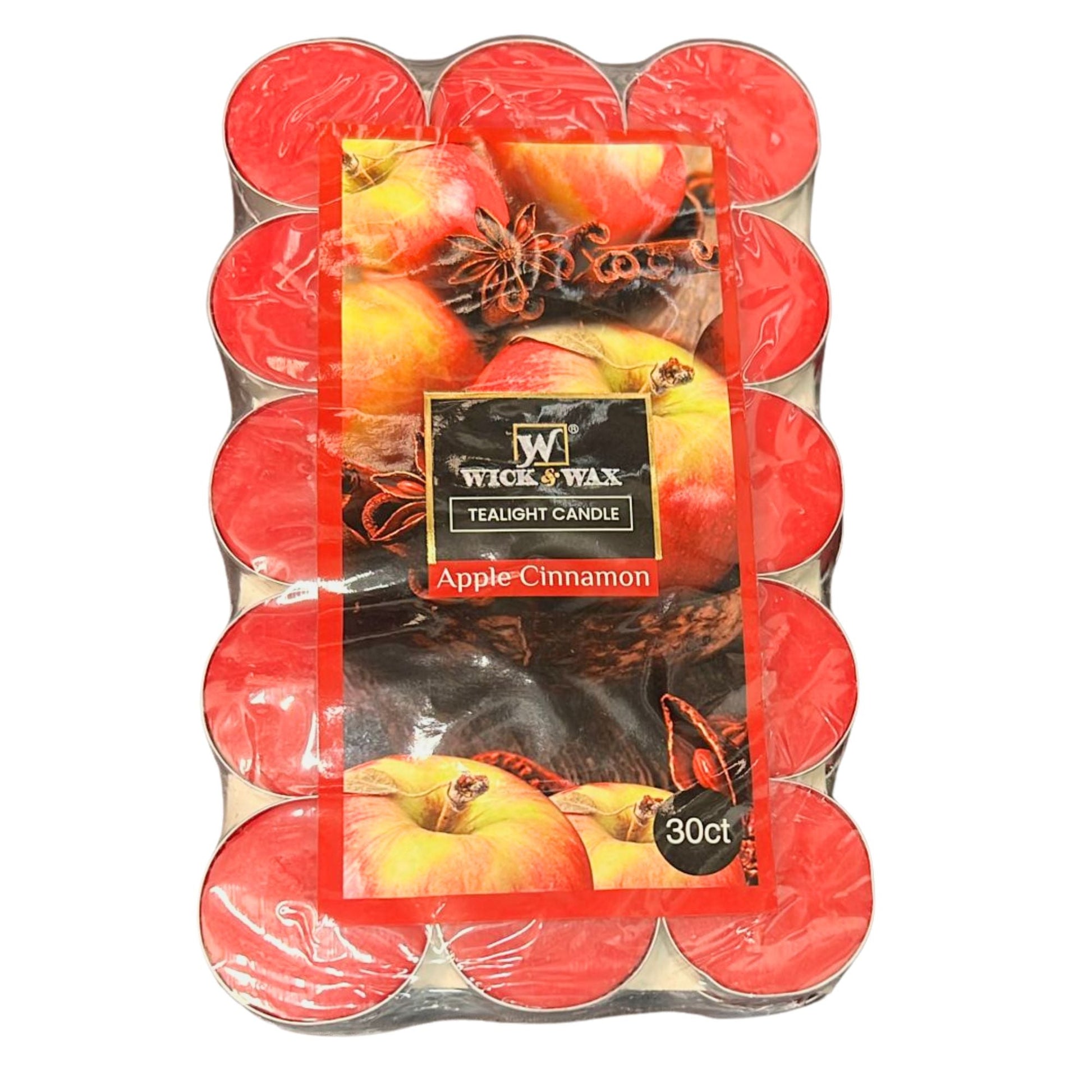 Apple Cinnamon Scented Tea Light Candle Candles WICK & WAX