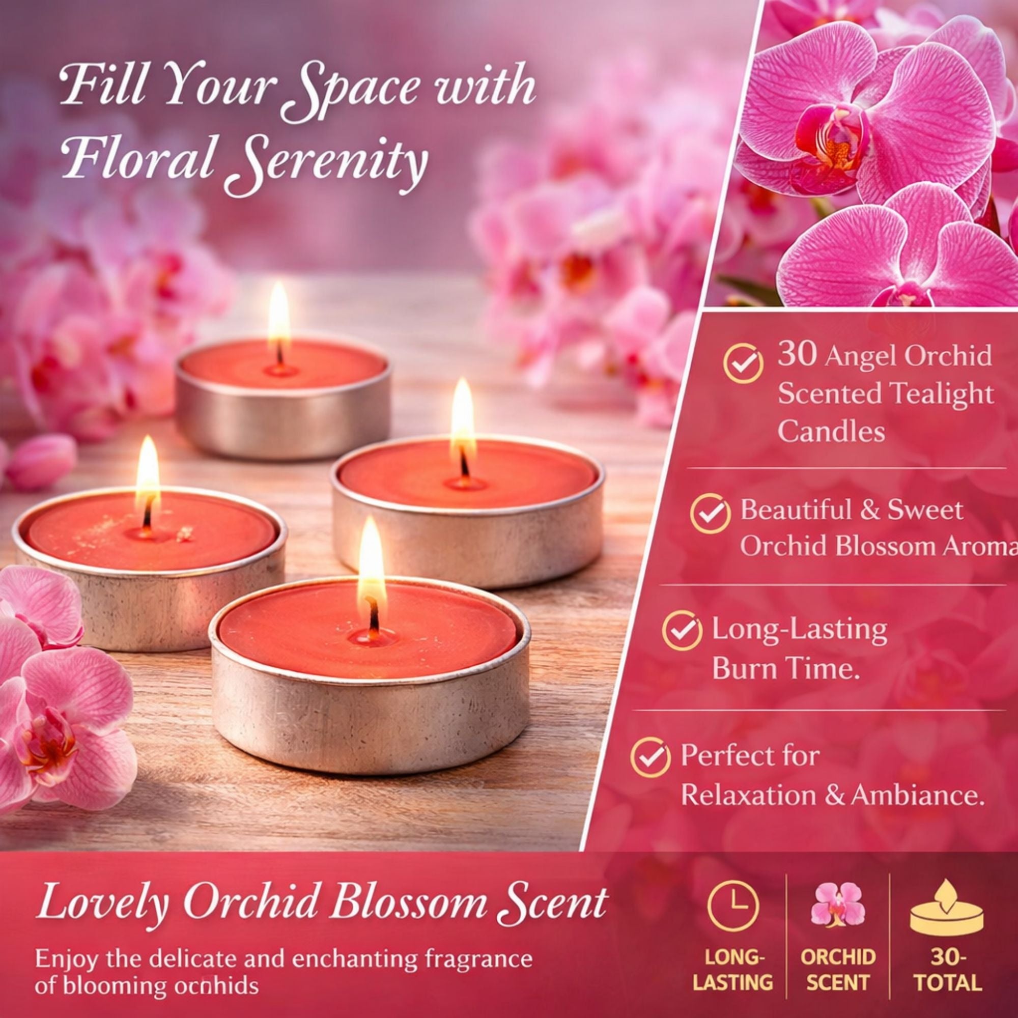 Tealight Angel Orchid Scented Candles candle candles product detail image