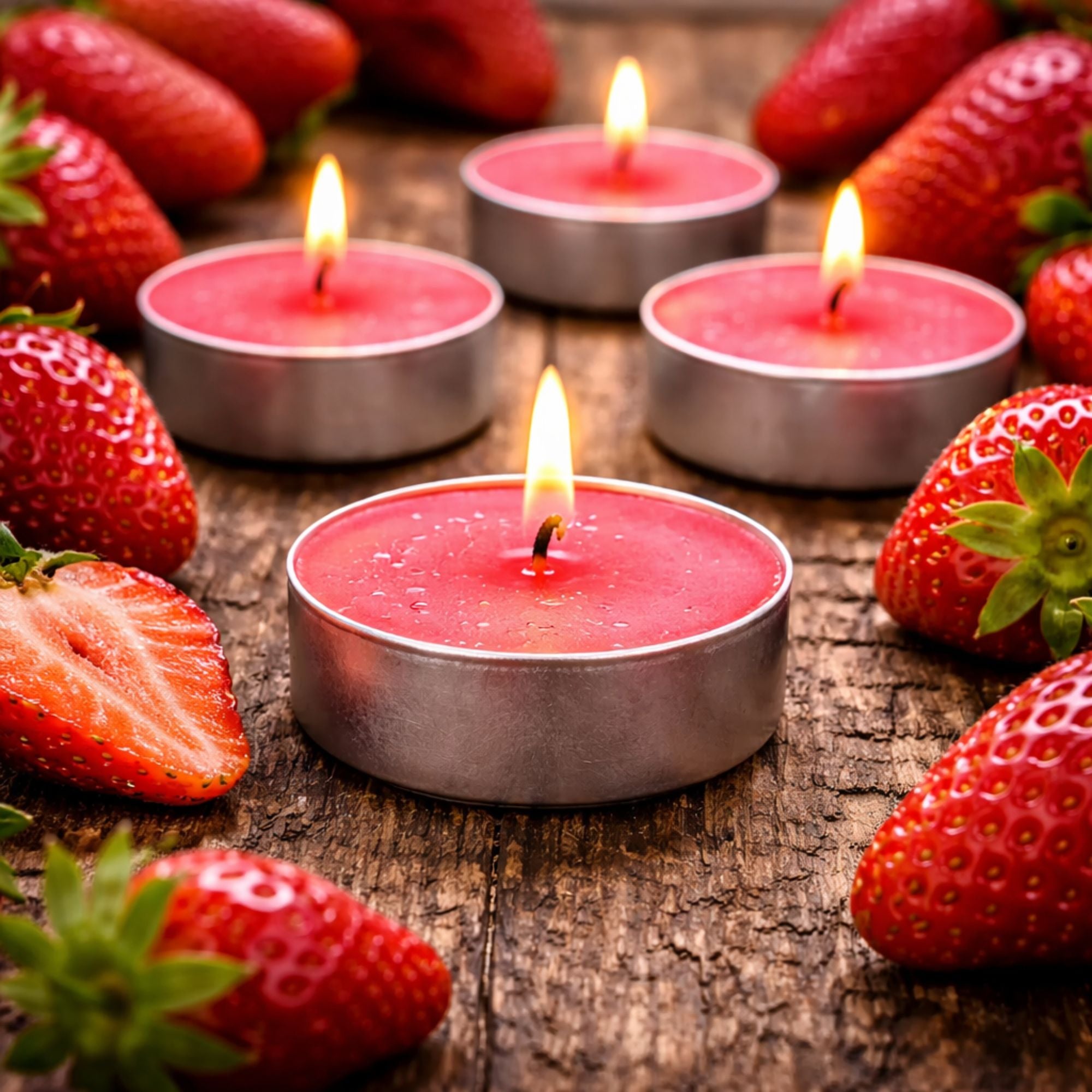 Tealight Strawberry Scented Candles candle candles size and feature image