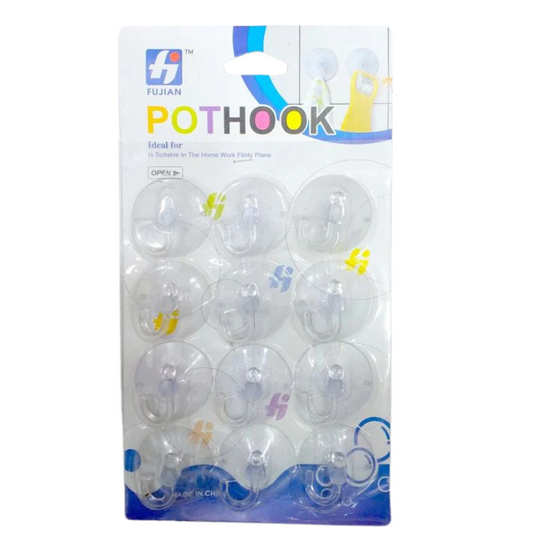 99¢- Suction Cup Pothook Punch:8CT
