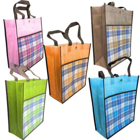 Reusable Fabric Gift Bag with Double Pockets and Safety Button :1CT