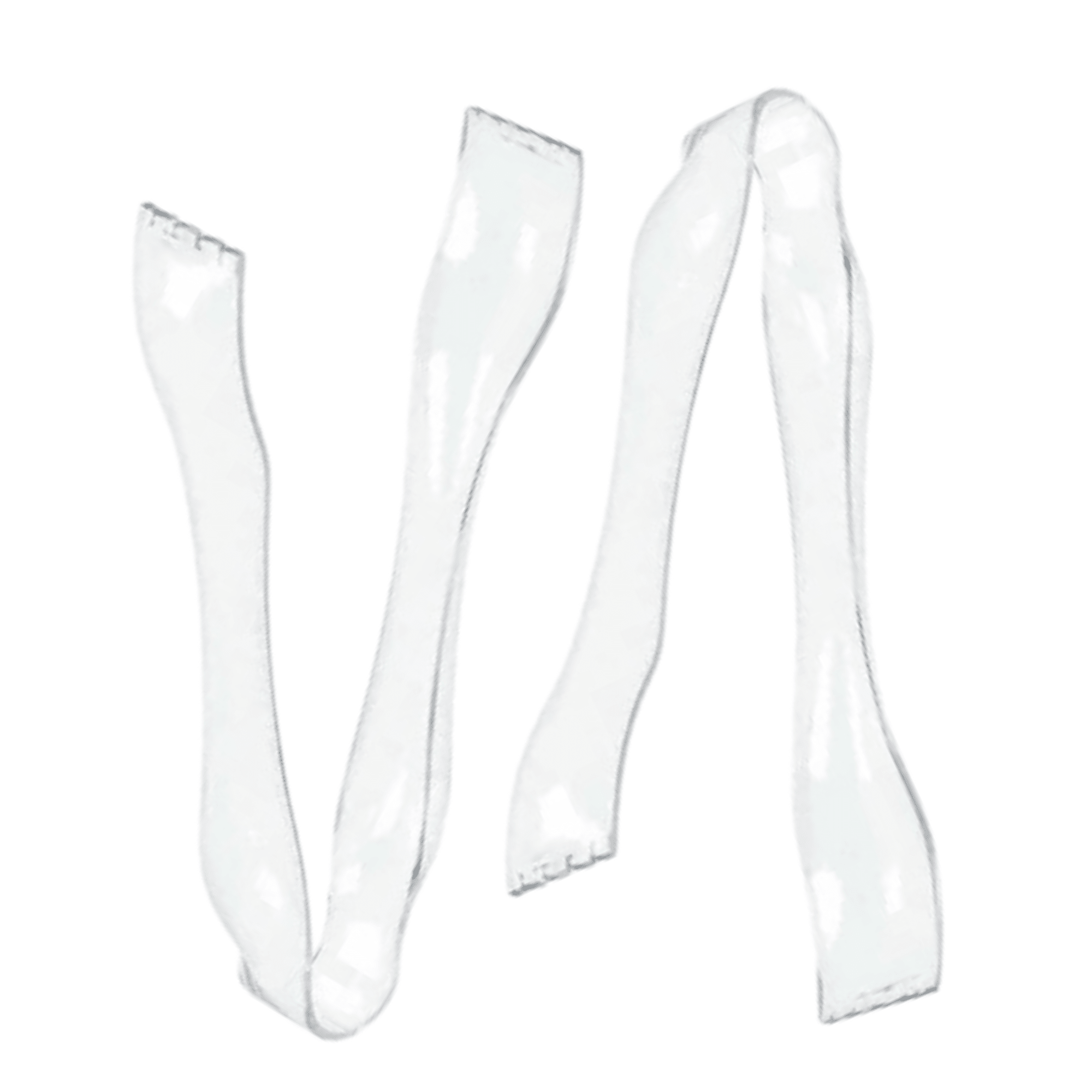 Mini Clear Plastic Serving Tongs 6.25" x 1" Serving 2 Pack Utensils main product image