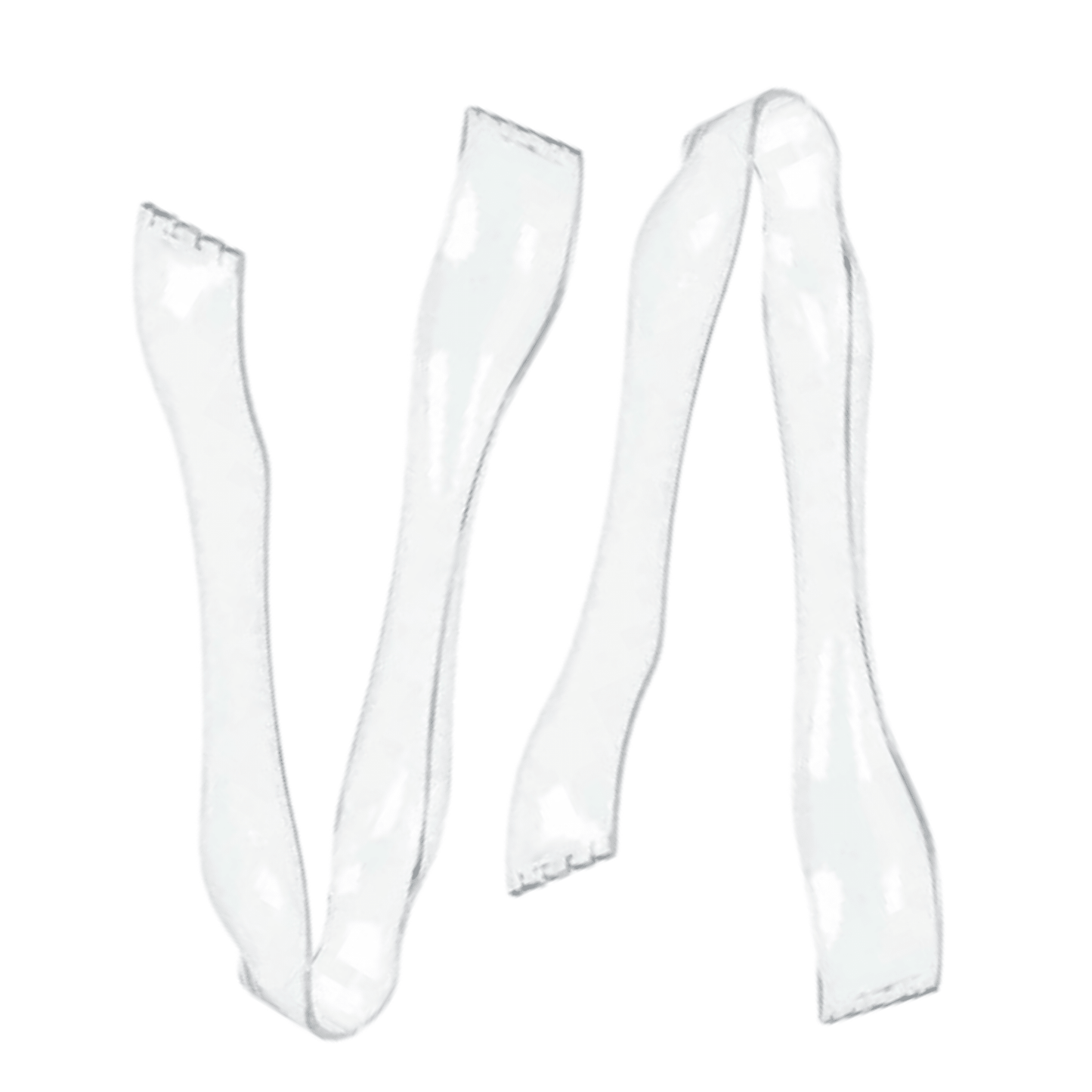 Mini Clear Plastic Serving Tongs 6.25" x 1" Serving 2 Pack Utensils main product image